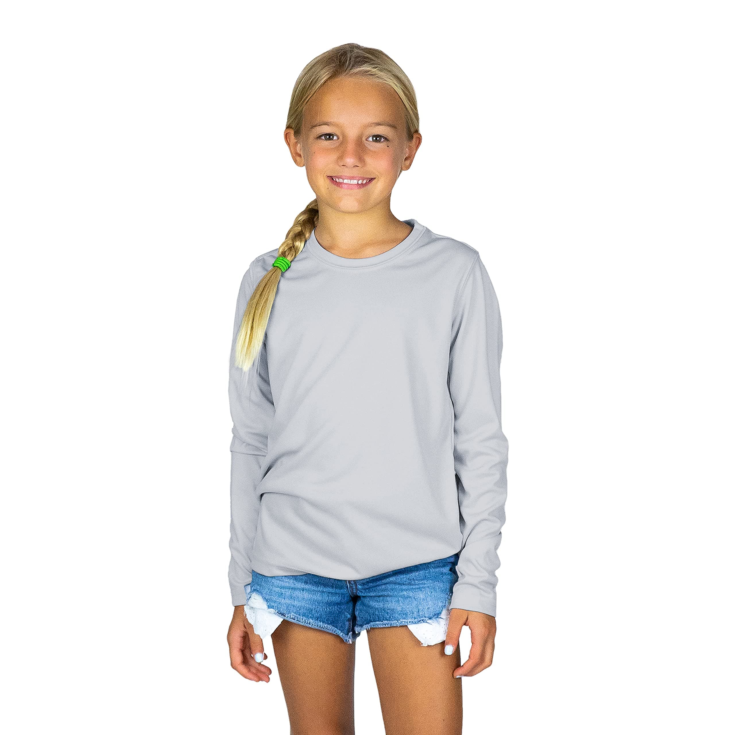 Vapor Apparel Youth Boys and Girls UPF 50+ Quick Dry Sun Protection Outdoor Swim Performance Rash Guard Long Sleeve Shirt