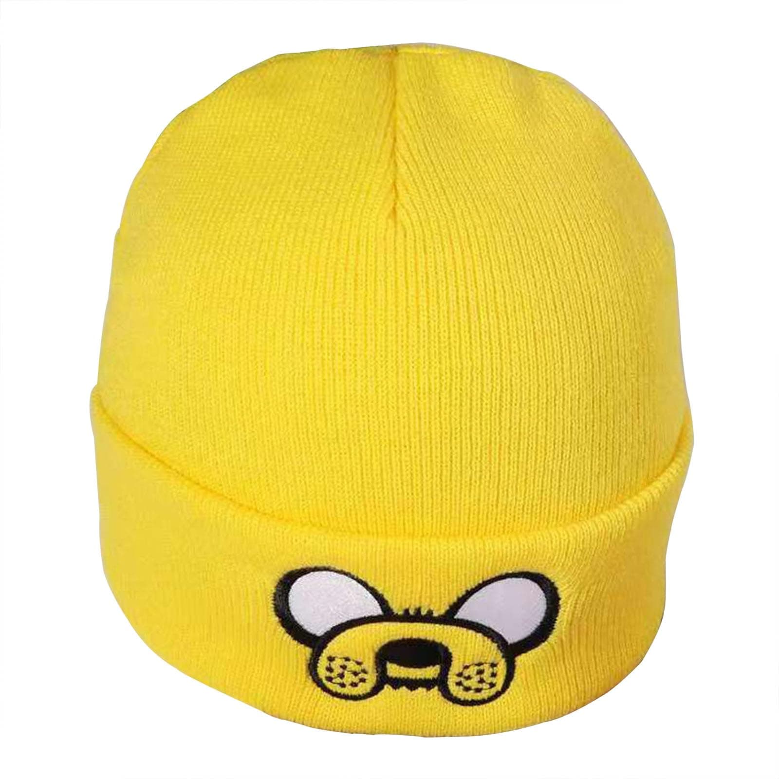 Beanie for Men Women, Unisex Cuffed Yellow Beanies Embroidered Winter Beanies Hats Cartoon Designed Warm Skull Knit Hat Christmas Costume Beanie
