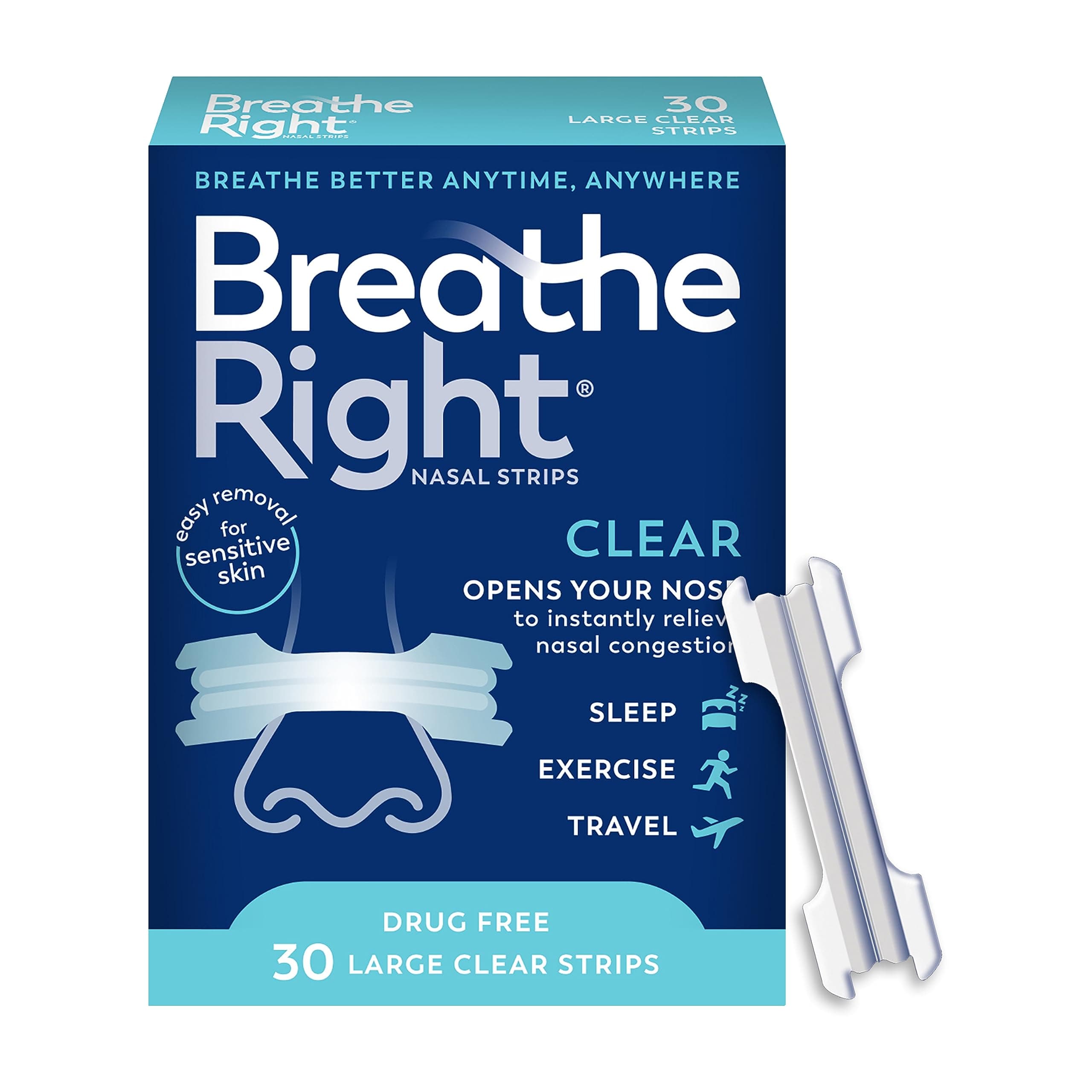 Nasal Strips Clear Large 30ct.