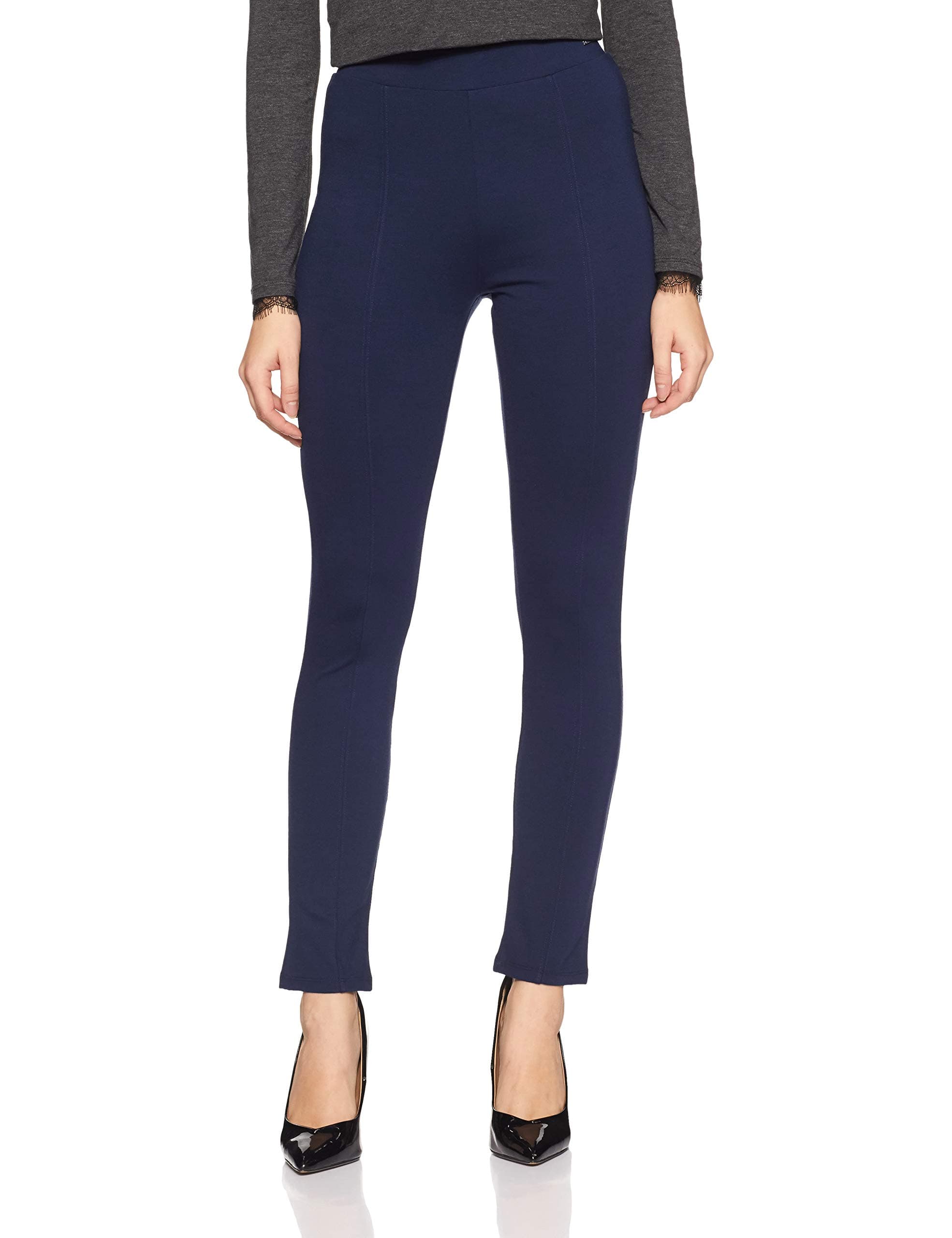 Van HeusenWomen's Stretch Fit High Rise Athleisure 4 Way Stretch Treggings - Body Hug, Flexible Waistband