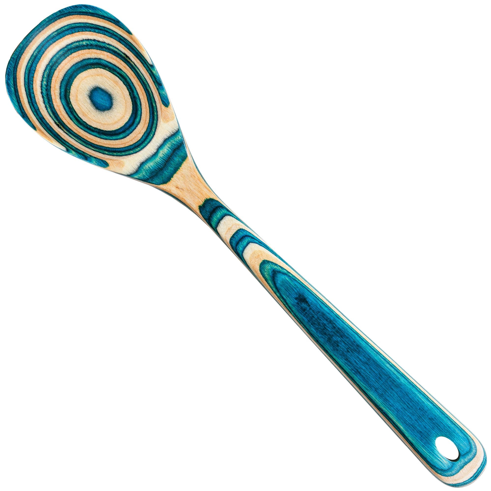 Baltique Mykonos Collection Wooden Cooking Spoon — 12.5-Inch Kitchen Utensil for Mixing, Stirring, Serving — Safe for Nonstick Cookware