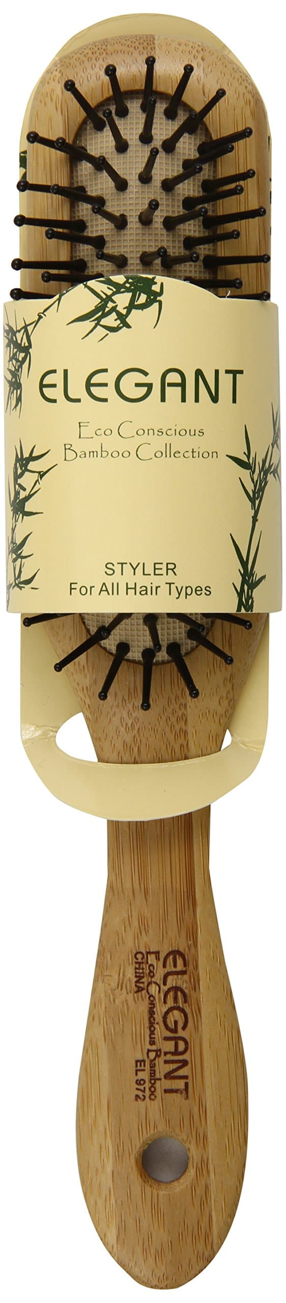 Elegant Brushes Superlite Bamboo Styler Pin Brush, Brown