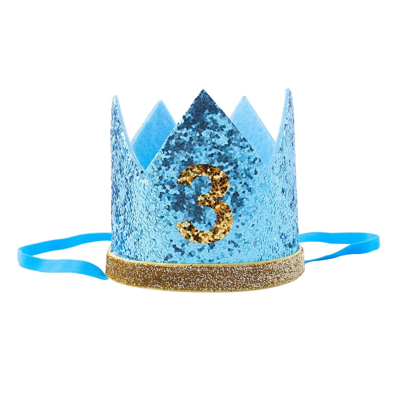 Merroyal First Birthday Crown Rose Flower Golden Crown Birthday Headband Hair Accessories