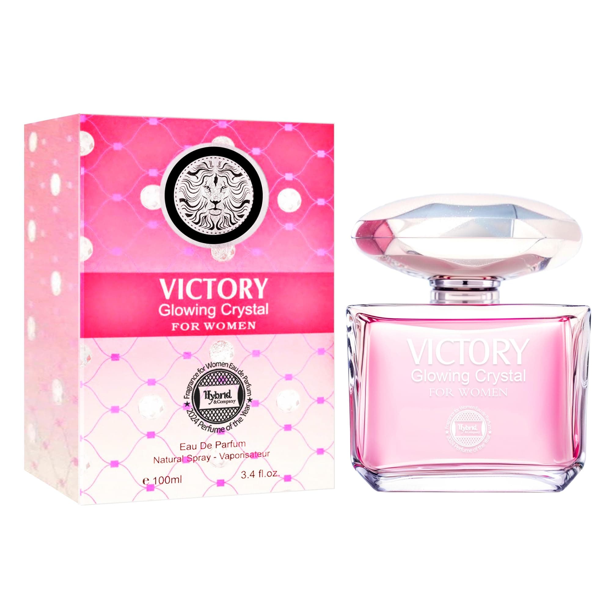 Hybrid & Company Women Victory Glowing Crystal Eau De Parfum Vaporisateur Natural Spray 3.4 Fl Oz