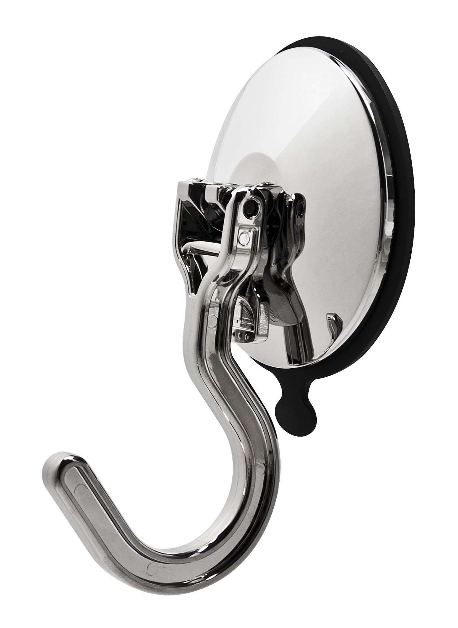 Mighty Hook - Heavy Duty Suction Cup Hooks, Large, Chrome
