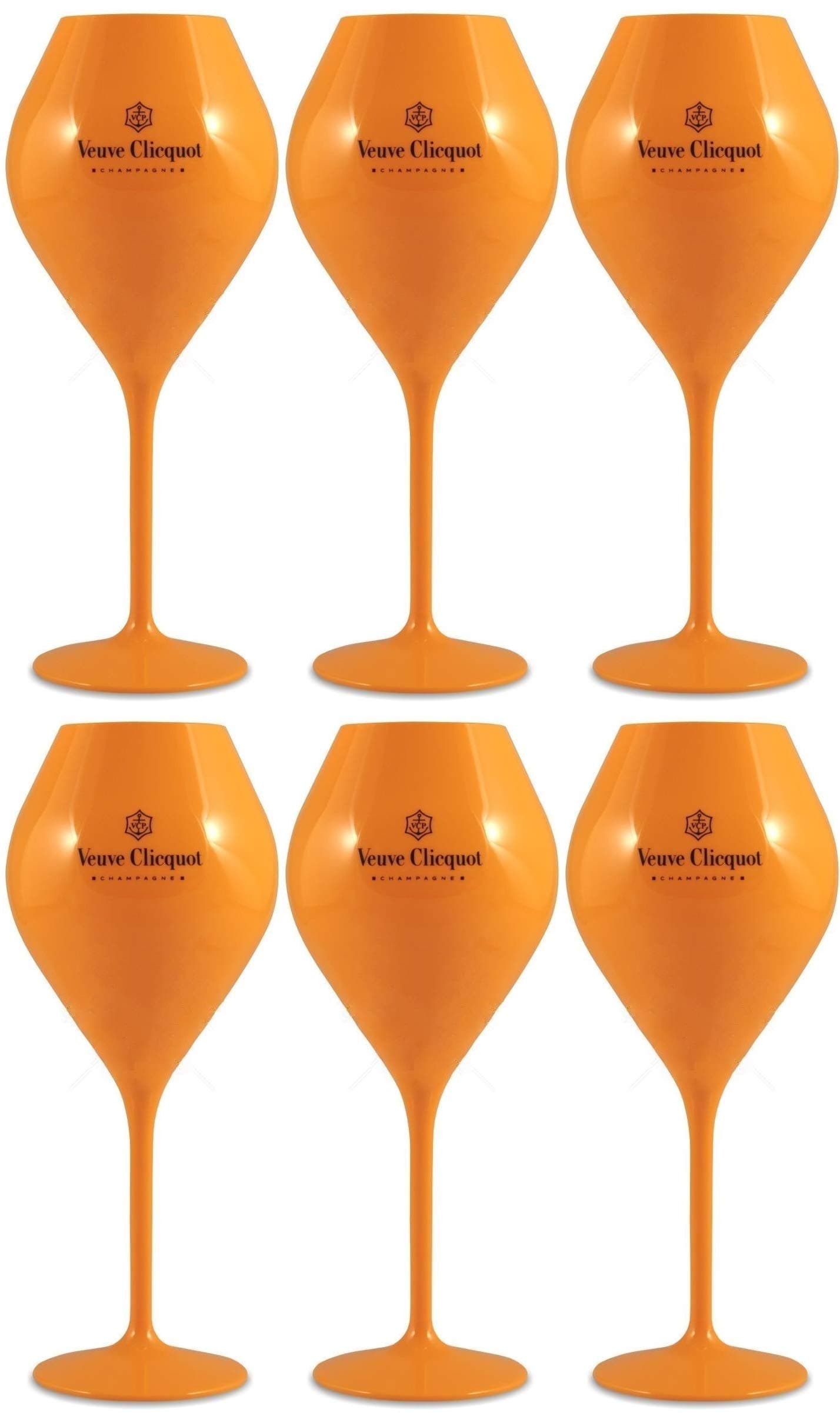 Yellow Label Polycarbonate Champagne Coupes x 6