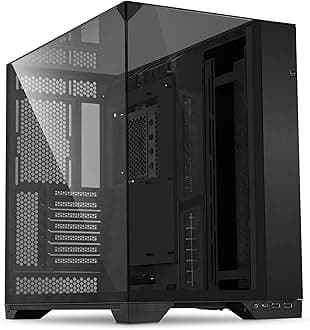 Lian Li O11 Vision Black Aluminum/Steel/Tempered Glass ATX Mid Tower Computer Case Black - O11VX.US