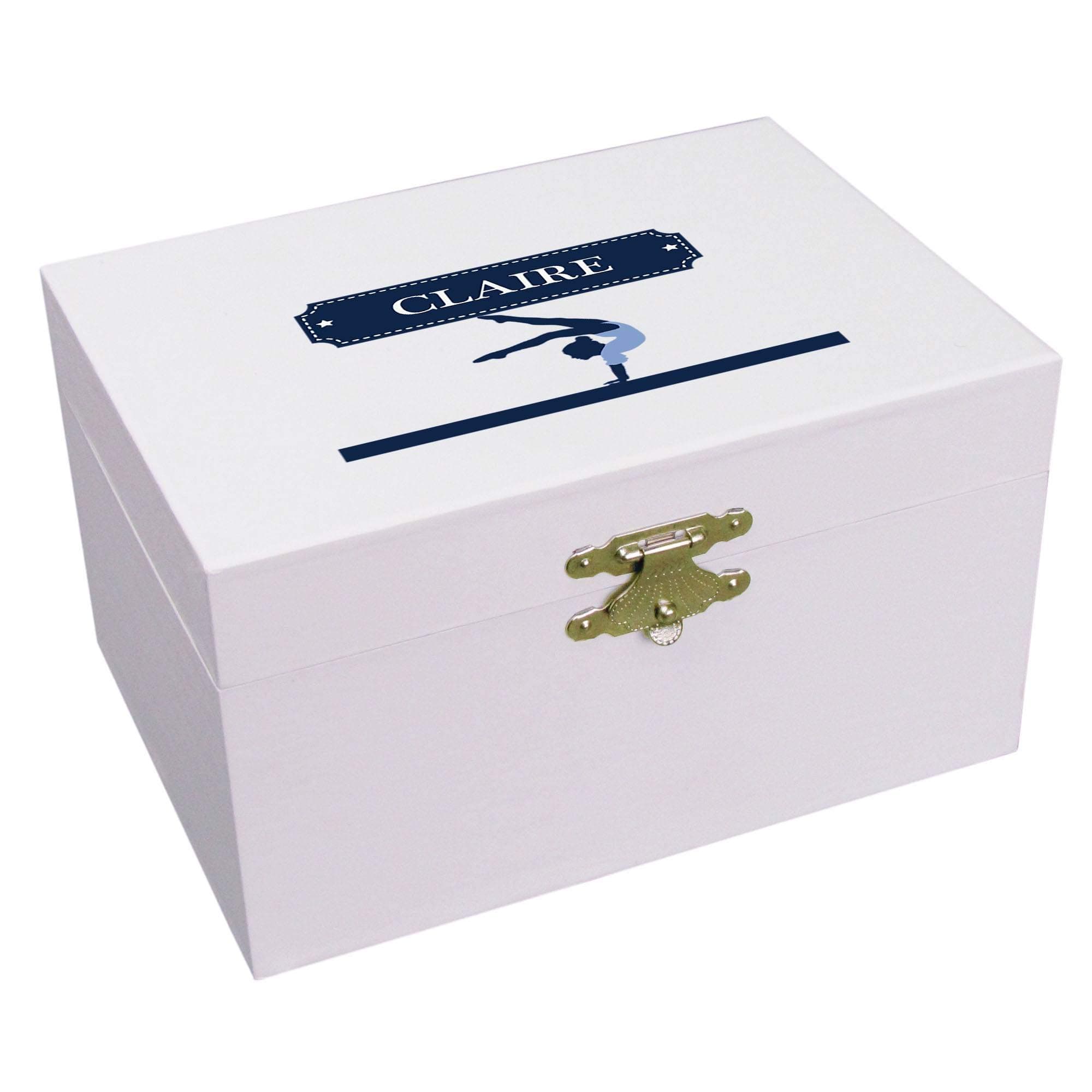 Personalized Gymnastics Musical Ballerina Jewelry Box