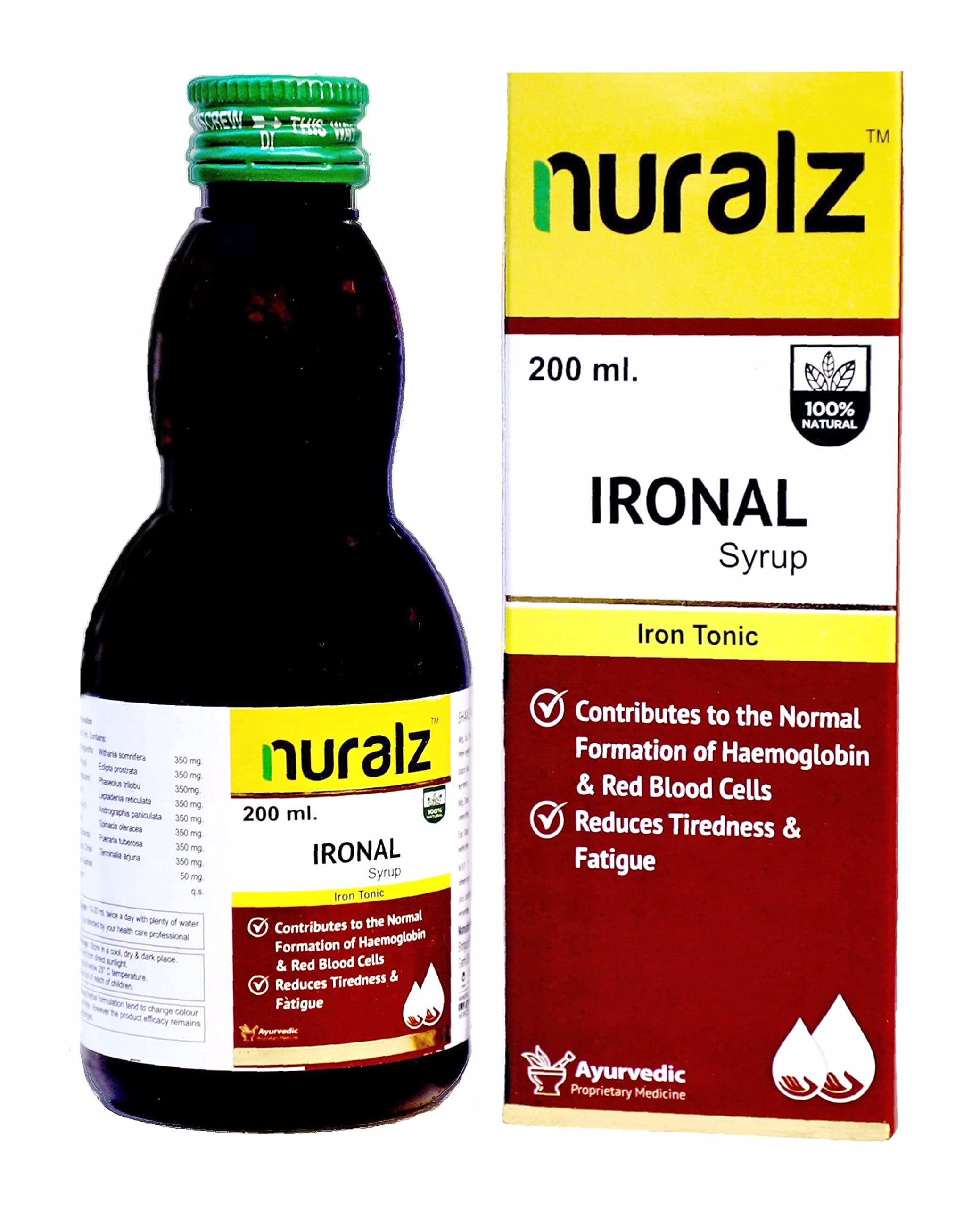 Sponsored Ad - Ironal Syrup - Iron Tonic, Haemoglobin, Red Blood Cells, Tiredness & Fatigue (200 ml)