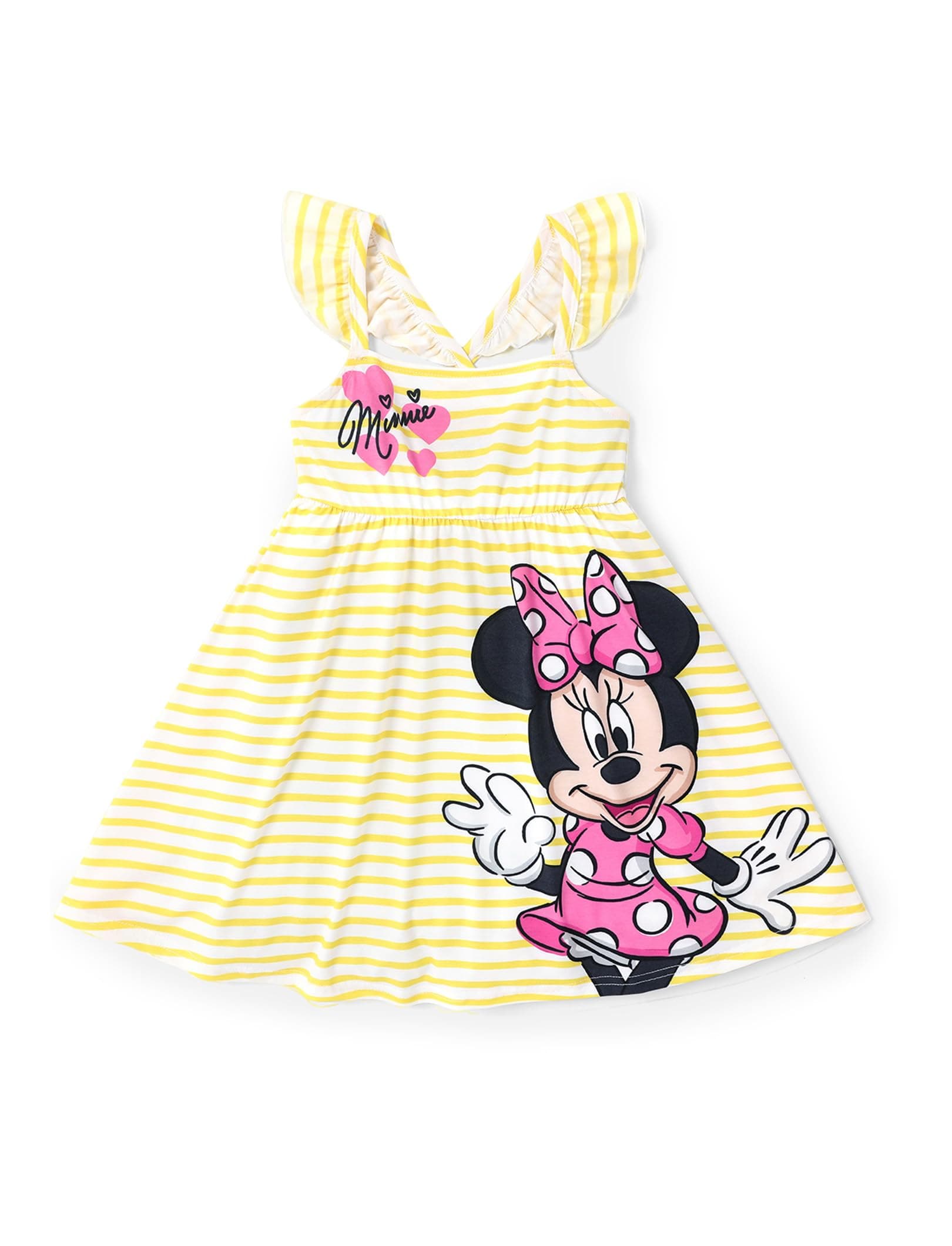 Princess Minnie Mouse Frozen Elsa Girls Dress Ruffle Sleeveless Criss Cross Sundress Summer Clothes Baby to Toddler