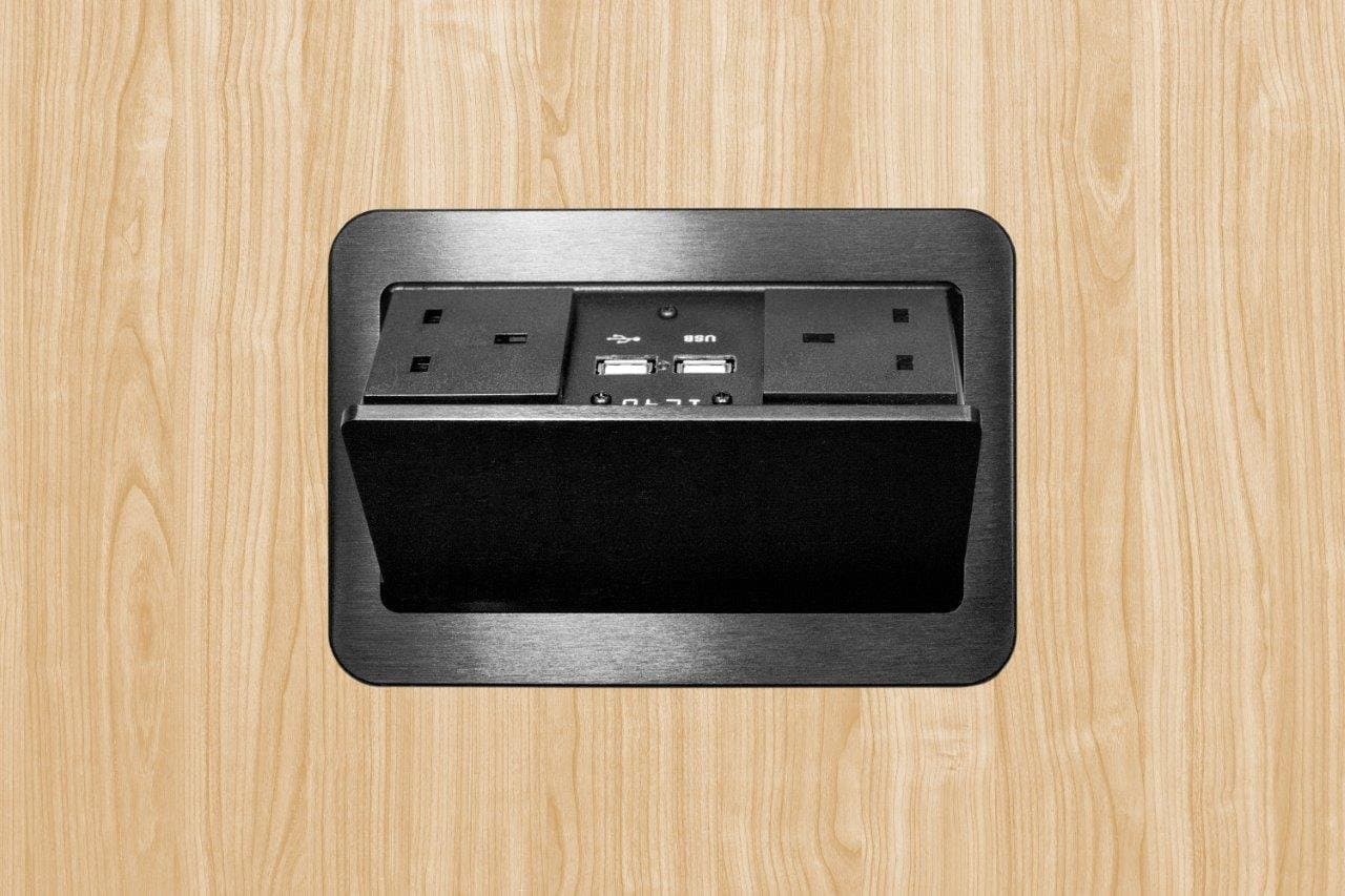 POP UP PUMP ELECTRICAL SOCKET KITCHEN WORKTOP OFFICE DESK DESK USB CHARGE i240 Pump Black