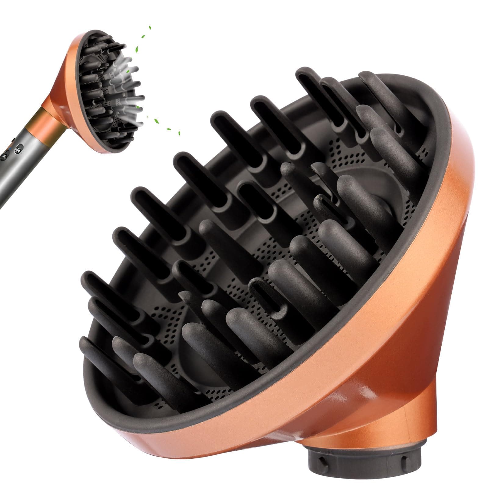 Upgraded Diffuser Attachments for Dyson for Airwrap Styler, Hair Dryer Diffuser Nozzle Attachment for Airwrap HS05 HS03 HS01 (Gold)