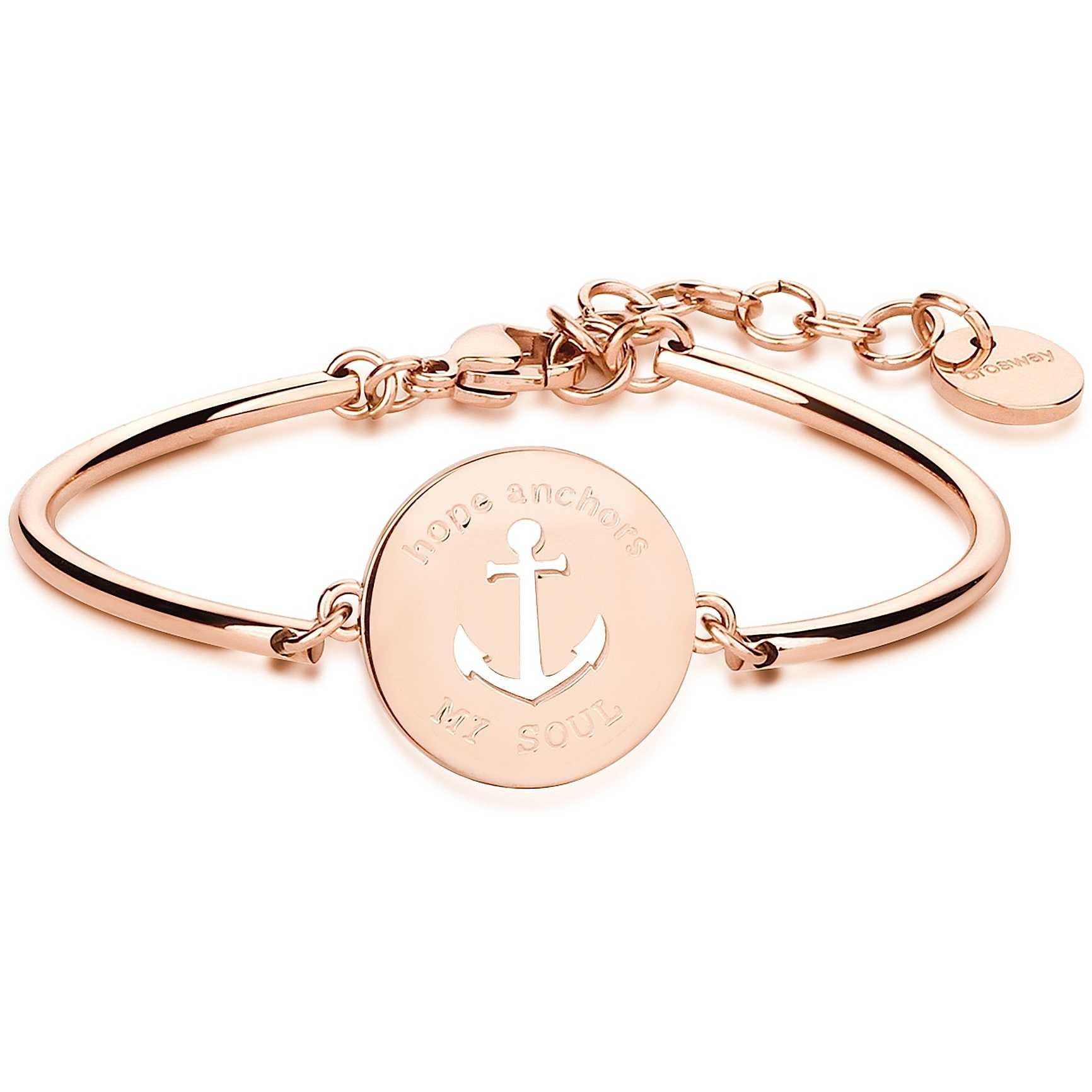 Hard steel bracelet women gold with central STILL BROSWAY BHK40