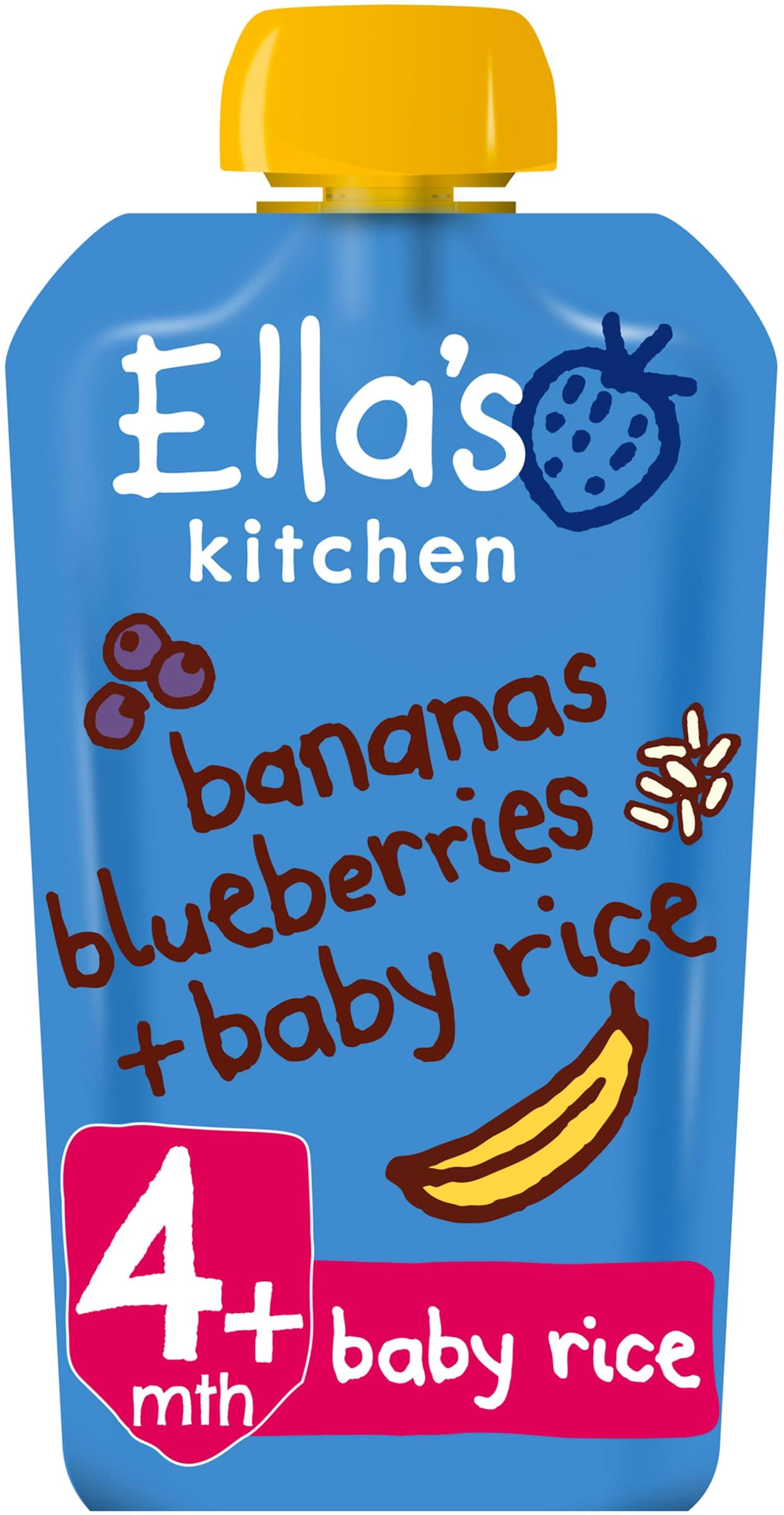 EllaS Kitchen Banana Apple + Blueberry Baby Rice From 4 Months 120g