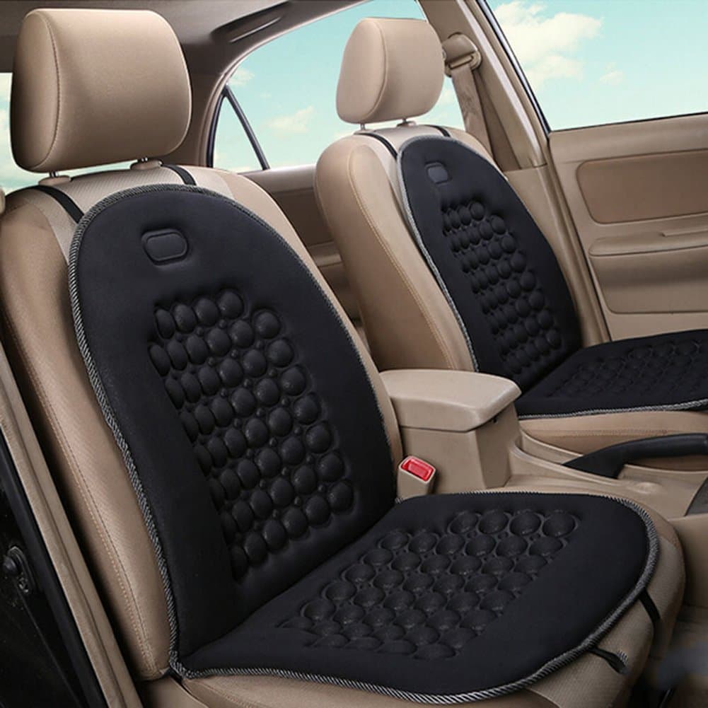 HomDSim Spherical Massage Car Seat Cushions Universal Car Seat Covers Car Seat Cushion Chair Massaging Padded Cover (Black - 2 Pack)