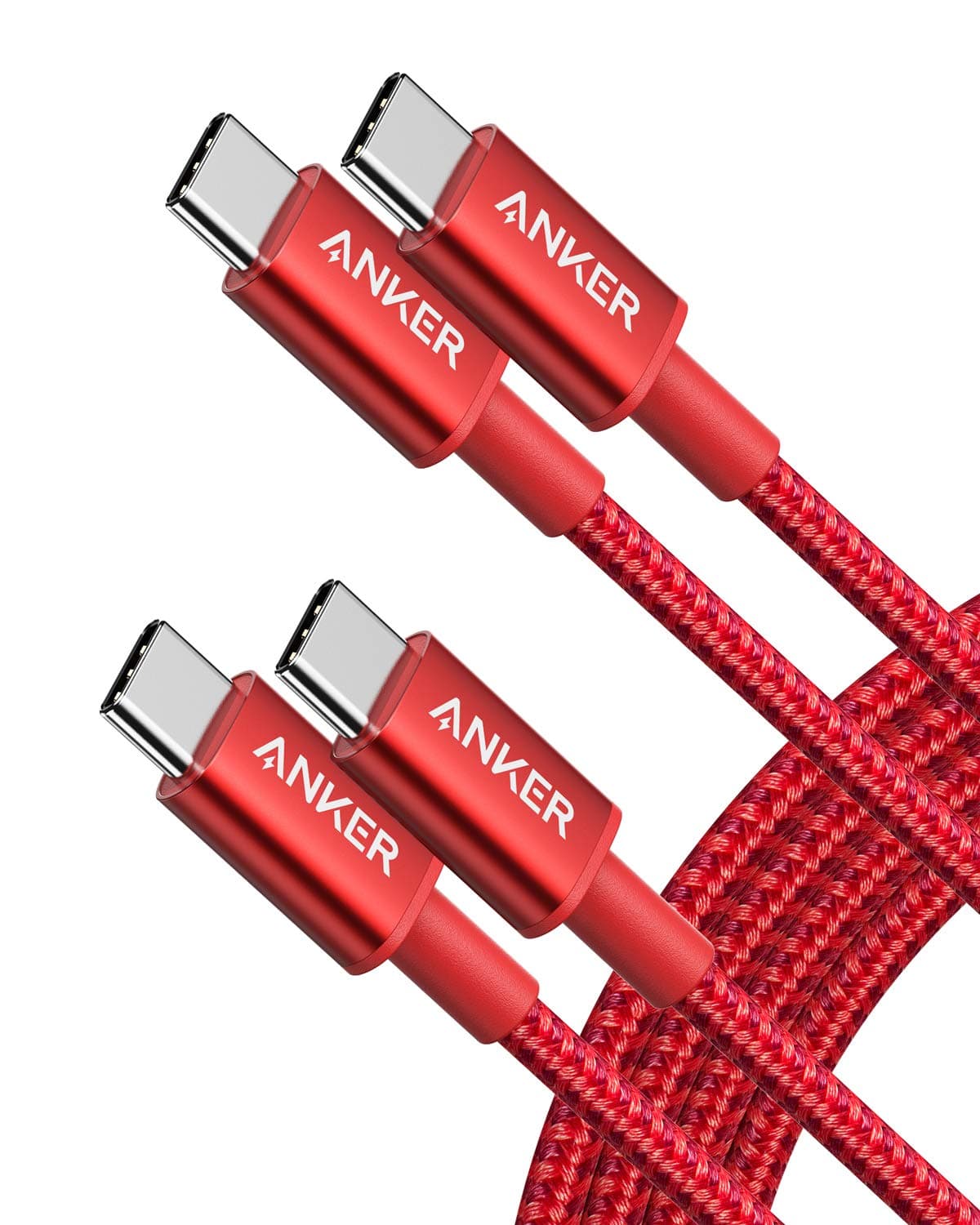 USB C to USB C Cable, Type-C 60W Fast Charging Cable (6 FT, 2Pack) for iPhone 17 Series, iPad mini 6 and More (Red)