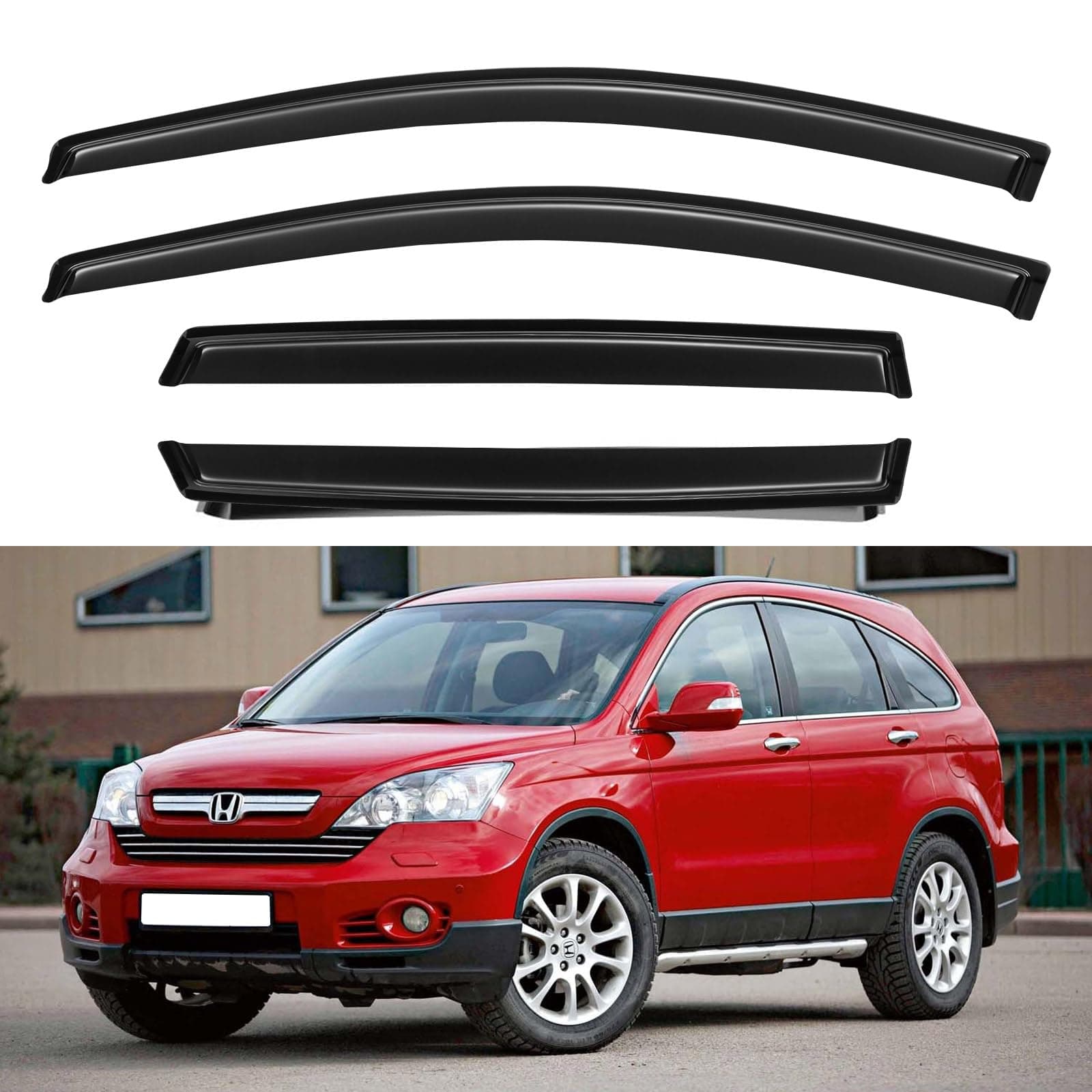 Window Rain Guards Shield for 2007 2008 2009 2010 2011 Honda CR-V, Window Vent Visors Shades Wind Deflectors for 07-11 CRV SUV