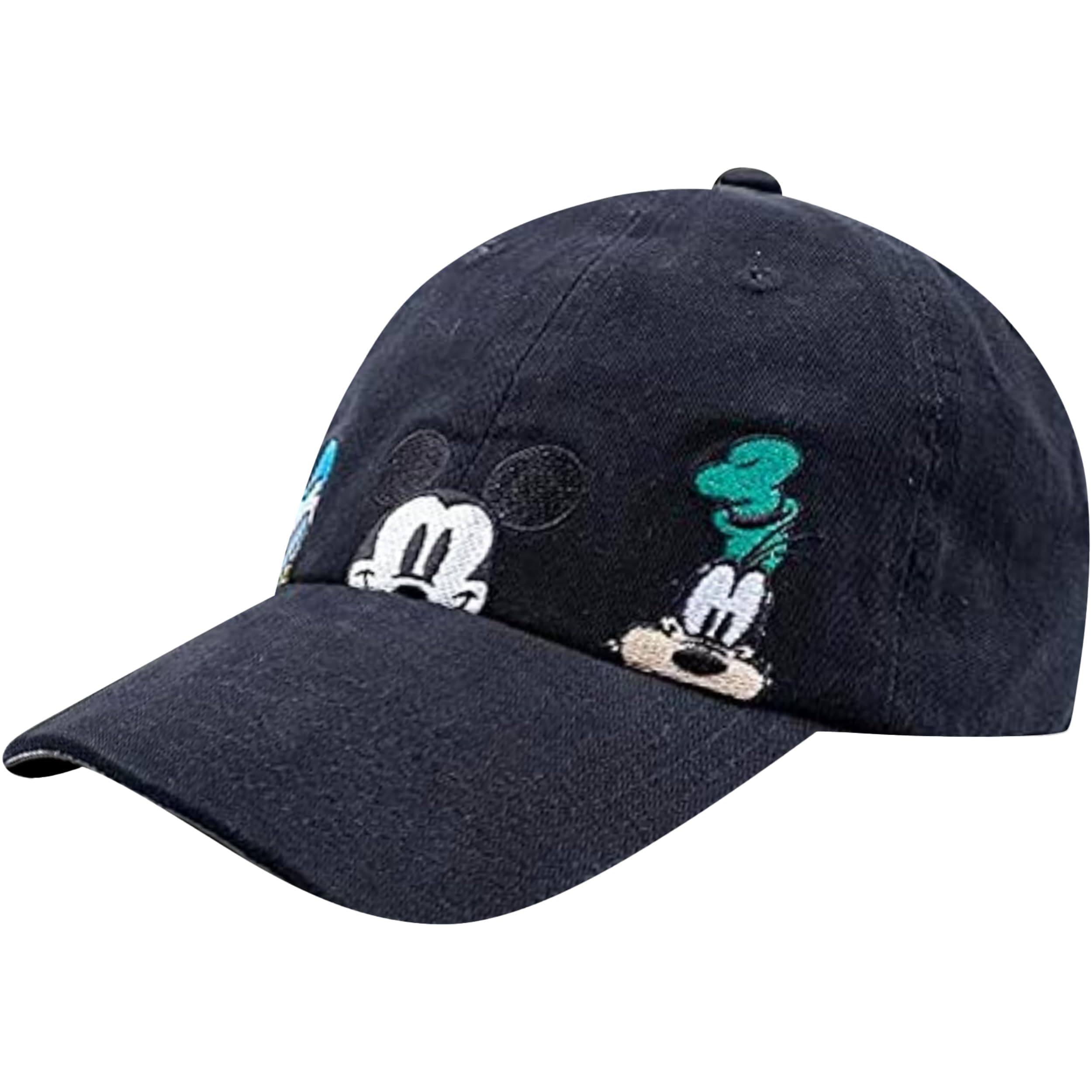 unisex-adult Disney Mickey Mouse Dad Hat, Peek-a-boo Embroidered Adult Baseball Cap With Comic Strip Print Curved Brim Dad Hat