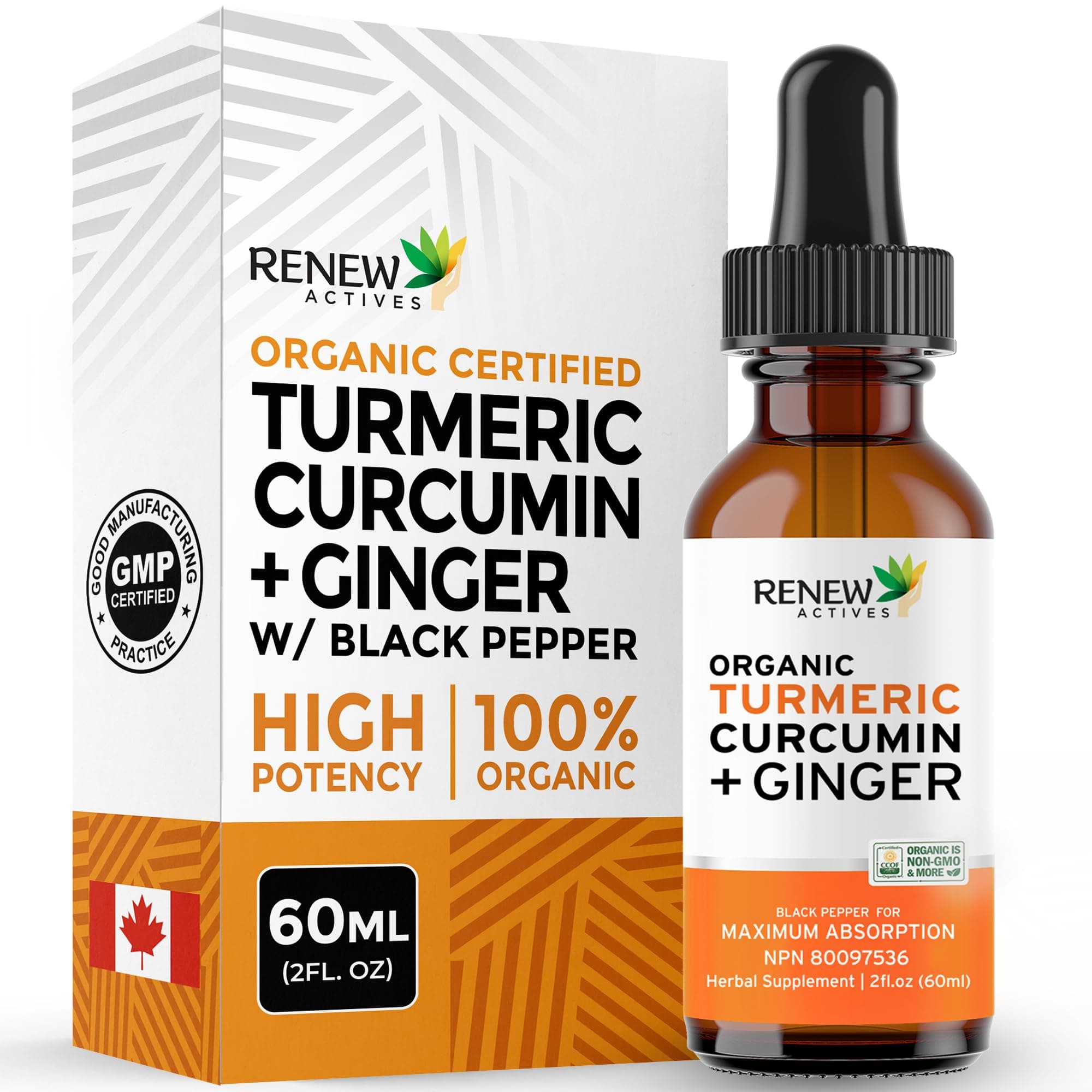 Renew Actives Turmeric Liquid Extract with Ginger & Lemon Oil