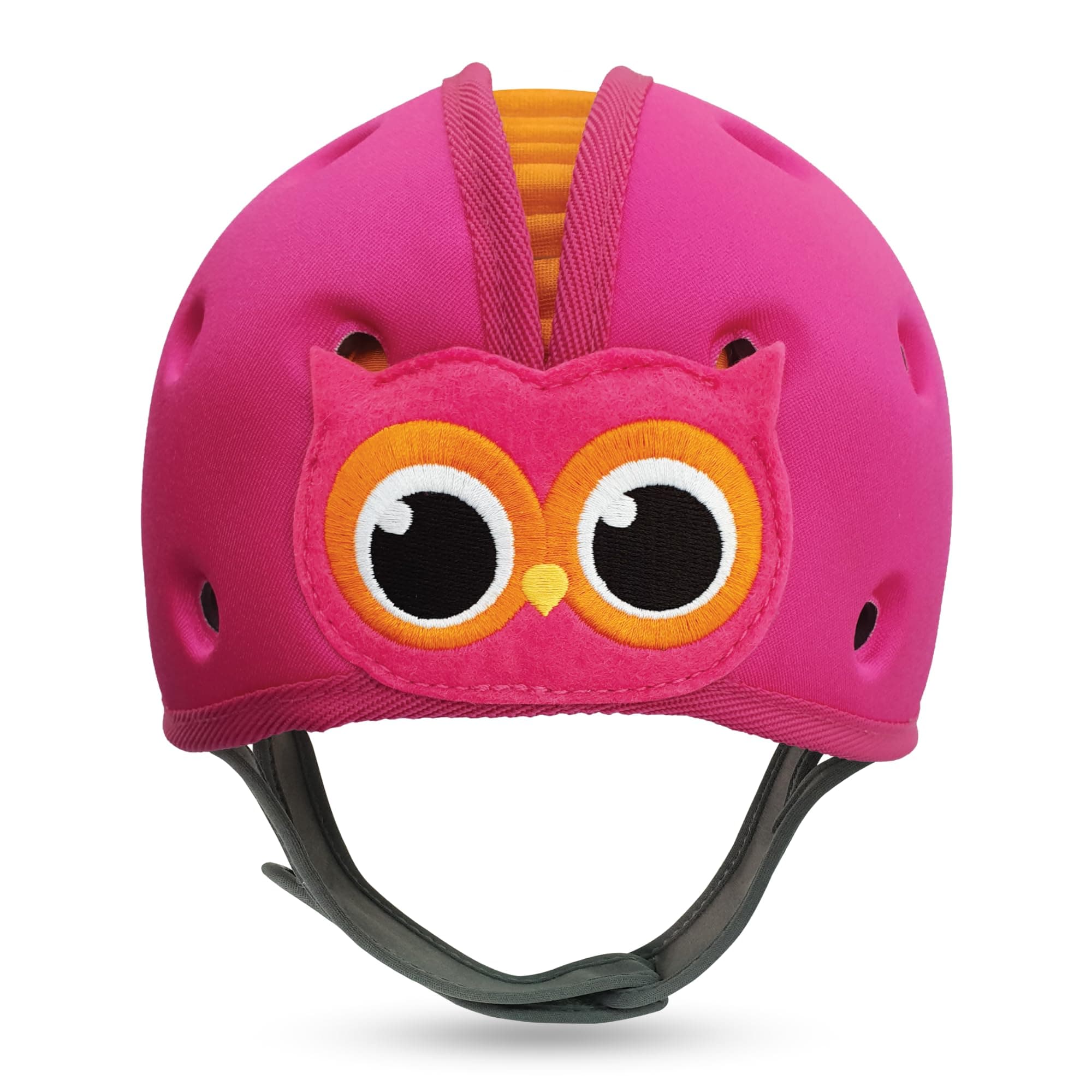 SafeheadBABY Award-Winning Infant Safety Helmet Baby Helmet for Crawling Walking Ultra-Lightweight Baby Head Protector Expandable and Breathable Toddler Head Protection Helmets - Owl Pink