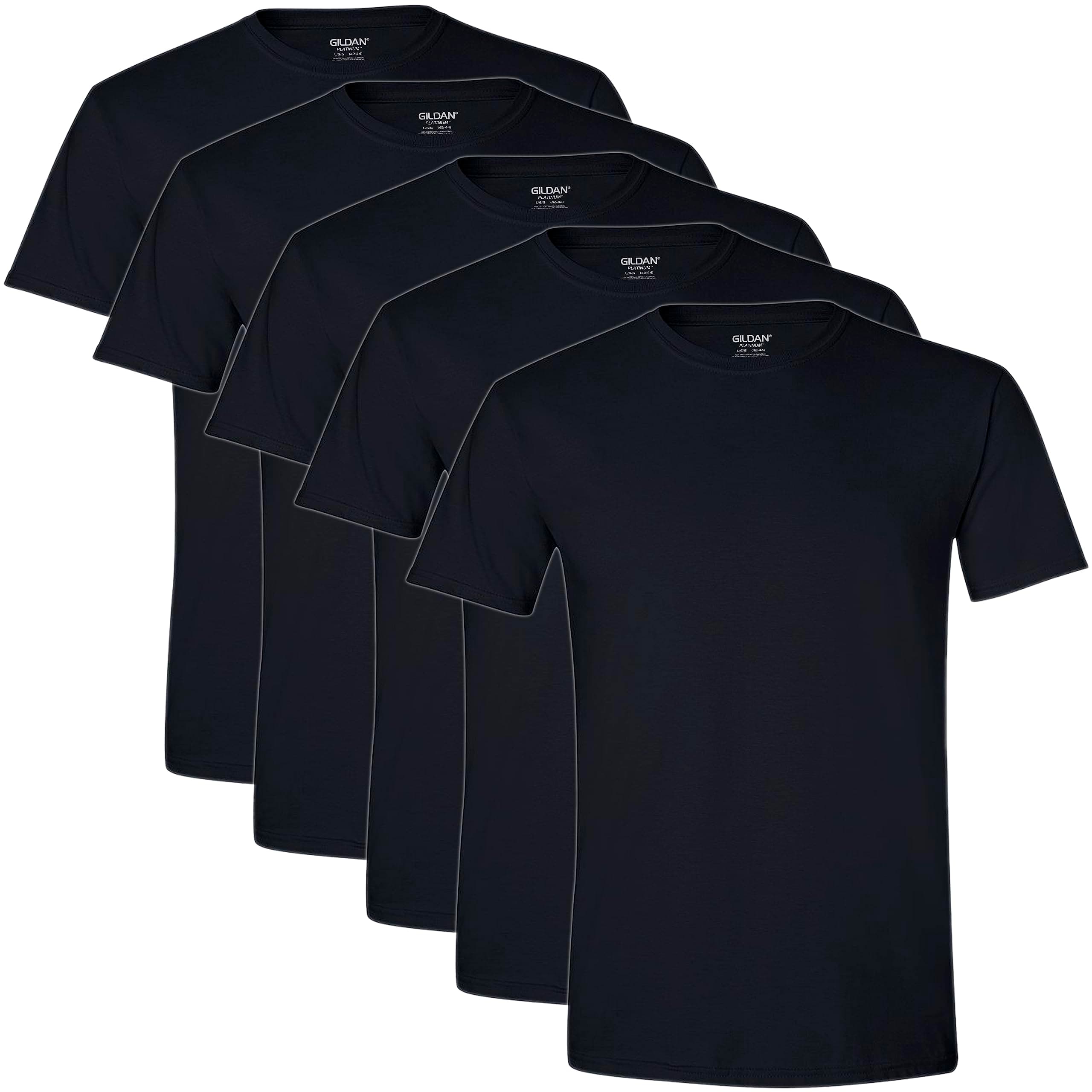 Platinum mens 5-pack Crew Neck T-shirt Undershirt (pack of 5)