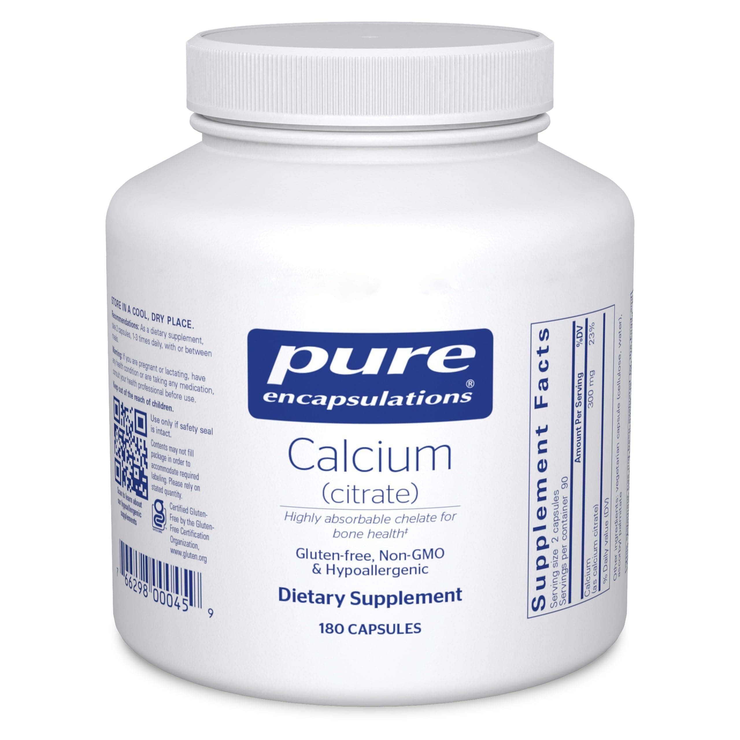 Pure Encapsulations Calcium (Citrate) 180c