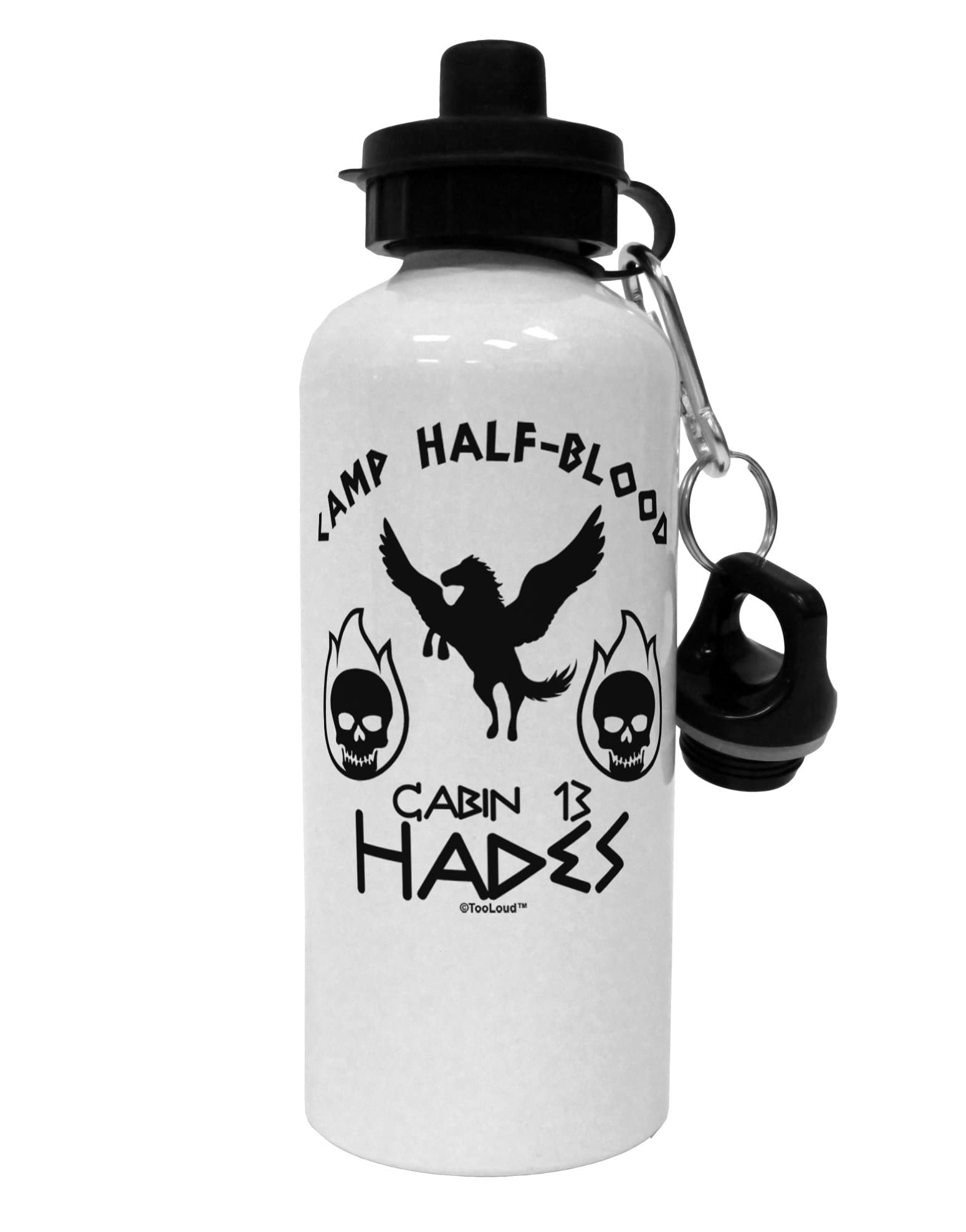 TOOLOUDCabin 13 HadesHalf Blood Aluminum 600ml Water Bottle - White