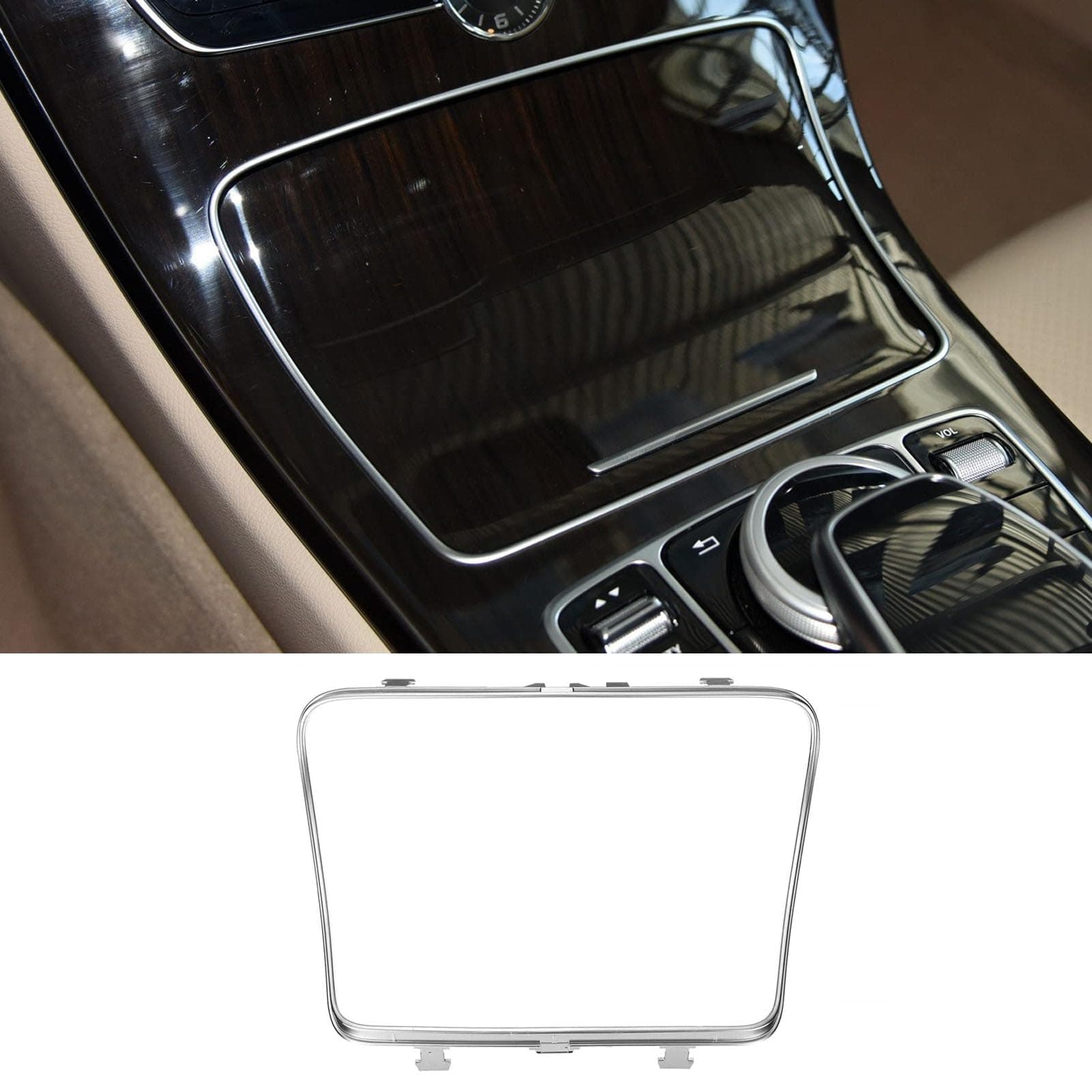 Compatible with Mercedes Benz Center Cup Holder Trim, for C Class GLC Class Center Console Cup Holder Trim 205 683 0900, for 2015-2021 W205 C300 C400 C63 and 2016-2023 W253 GLC 300