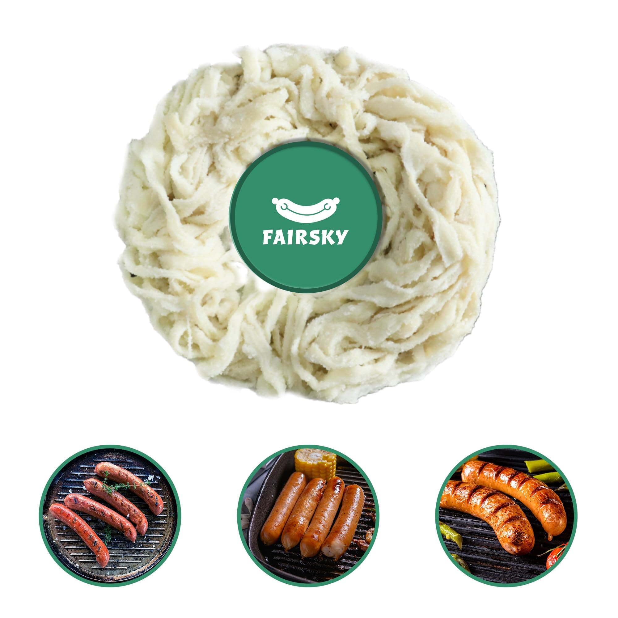 Edible Natural Sausage Casing, Grade A Pre-Tubed Sausage Casings for Home Sausage Making,Breakfast Sausage,Italian Sausage,Knoblewurst,Pepperoni,Bologna Sausage and Most Sausage-10M/32ft, Φ38-40mm