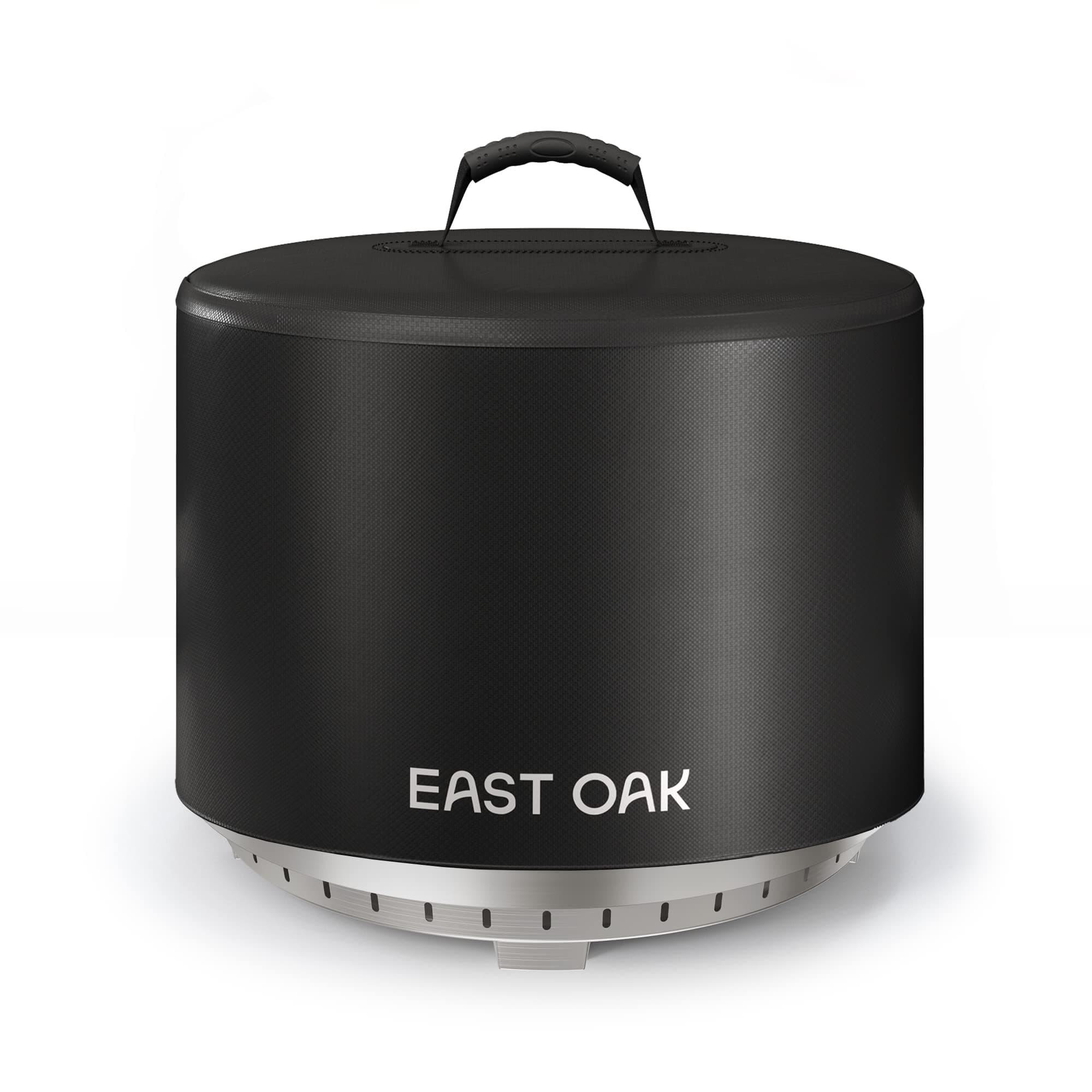 EAST OAK 21 Inch Pan Stove Fire Pit Cover for Outdoor Smokeless Firepit, 500D Heavy Duty Fabric, Waterproof, Dustproof, and All-Weather Resistant, 21.26"Dia X 13.97"H, Black