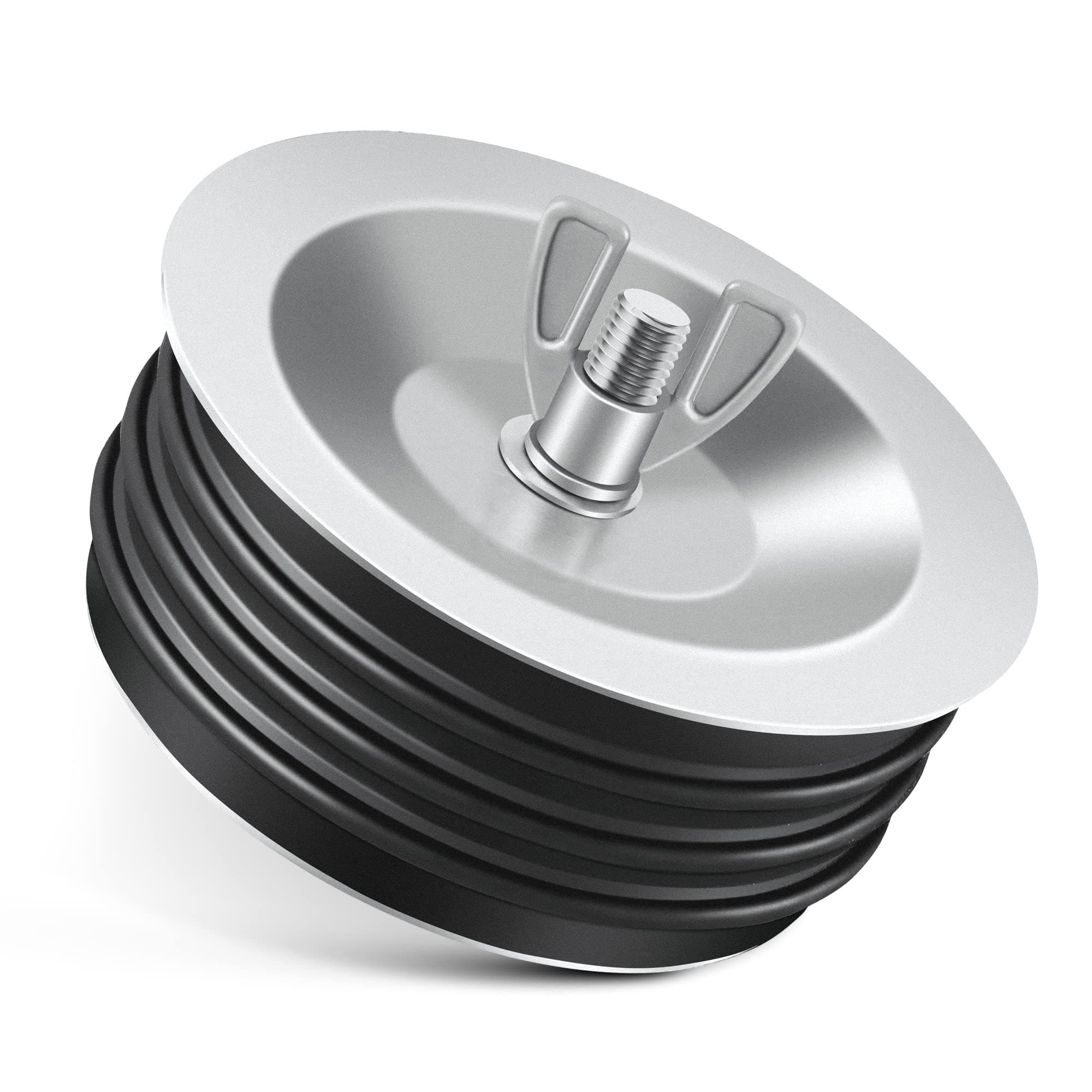 Dreyoo 1 Pcs 4 Inch End of Pipe Gripper Mechanical Plug, Steel Drain Pipe Cover with Galvanized Screw and Wing Nut for Outdoor Sewer Cleanout Drain