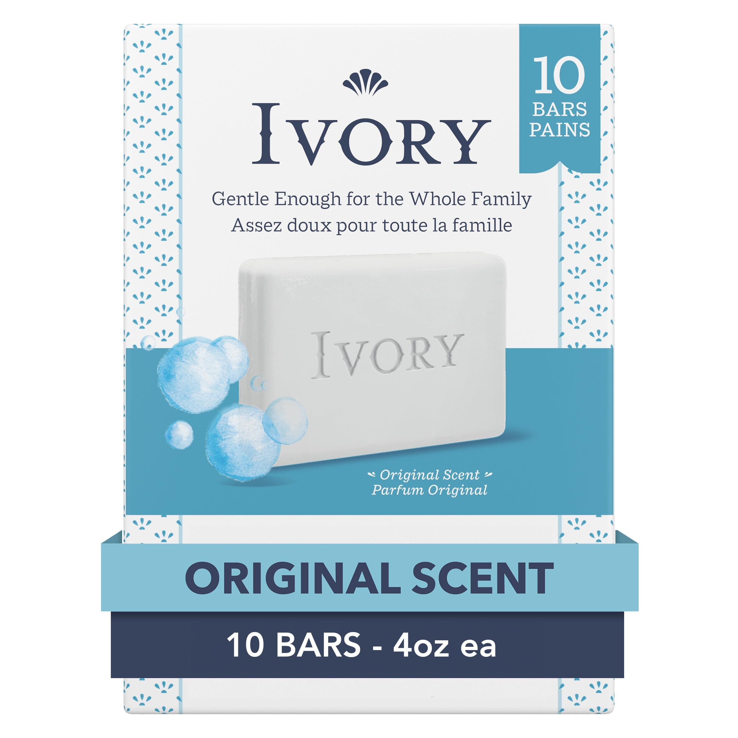 Ivory Original 10-Count: Bath Size Bars (4 Oz), 38.8 Ounce
