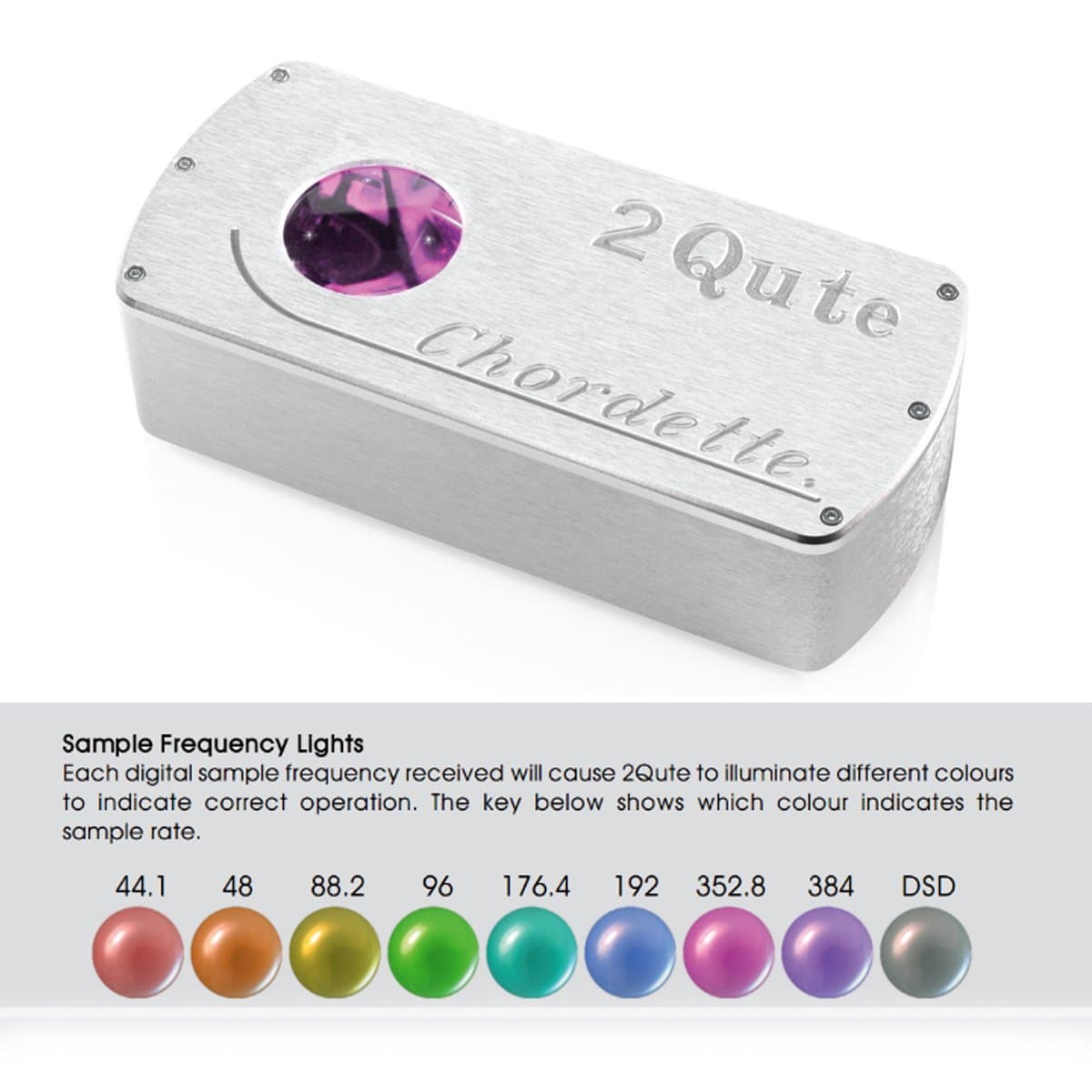 Chord 2Qute DAC with Coax, Optical and USB digital inputs, Silver