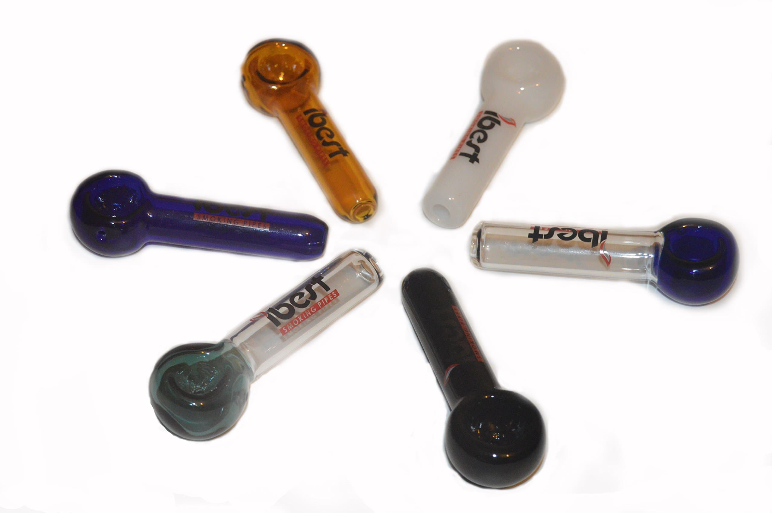 Glass Spoon Pipe IBEST Mini Oil Burner Smoking Hand Pipes UK Seller Free Fast Delivery (Blue Clear)