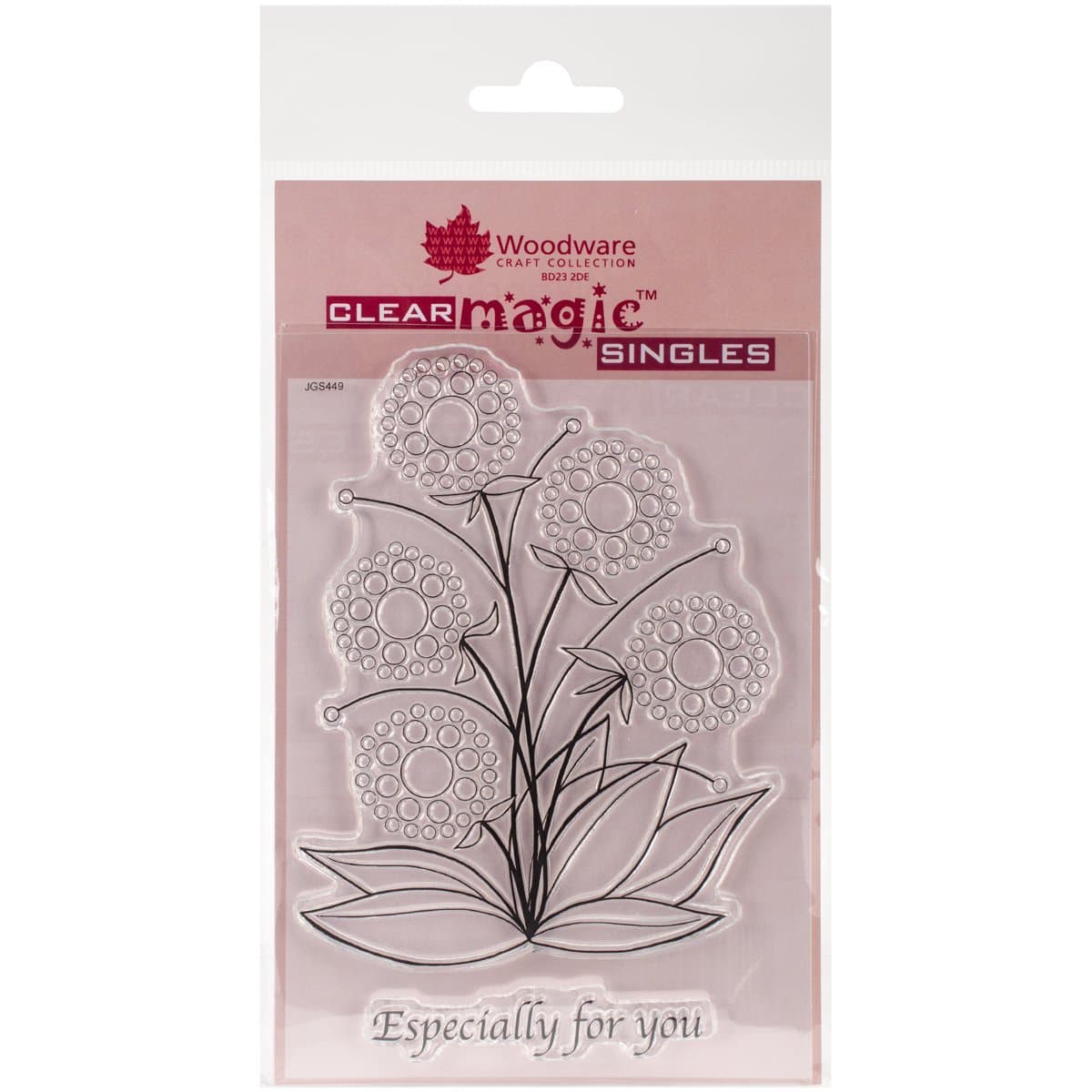 Woodware Jane Gill Clear Magic Stamp-Bubble Bloom-Lynell, Acrylic, A6