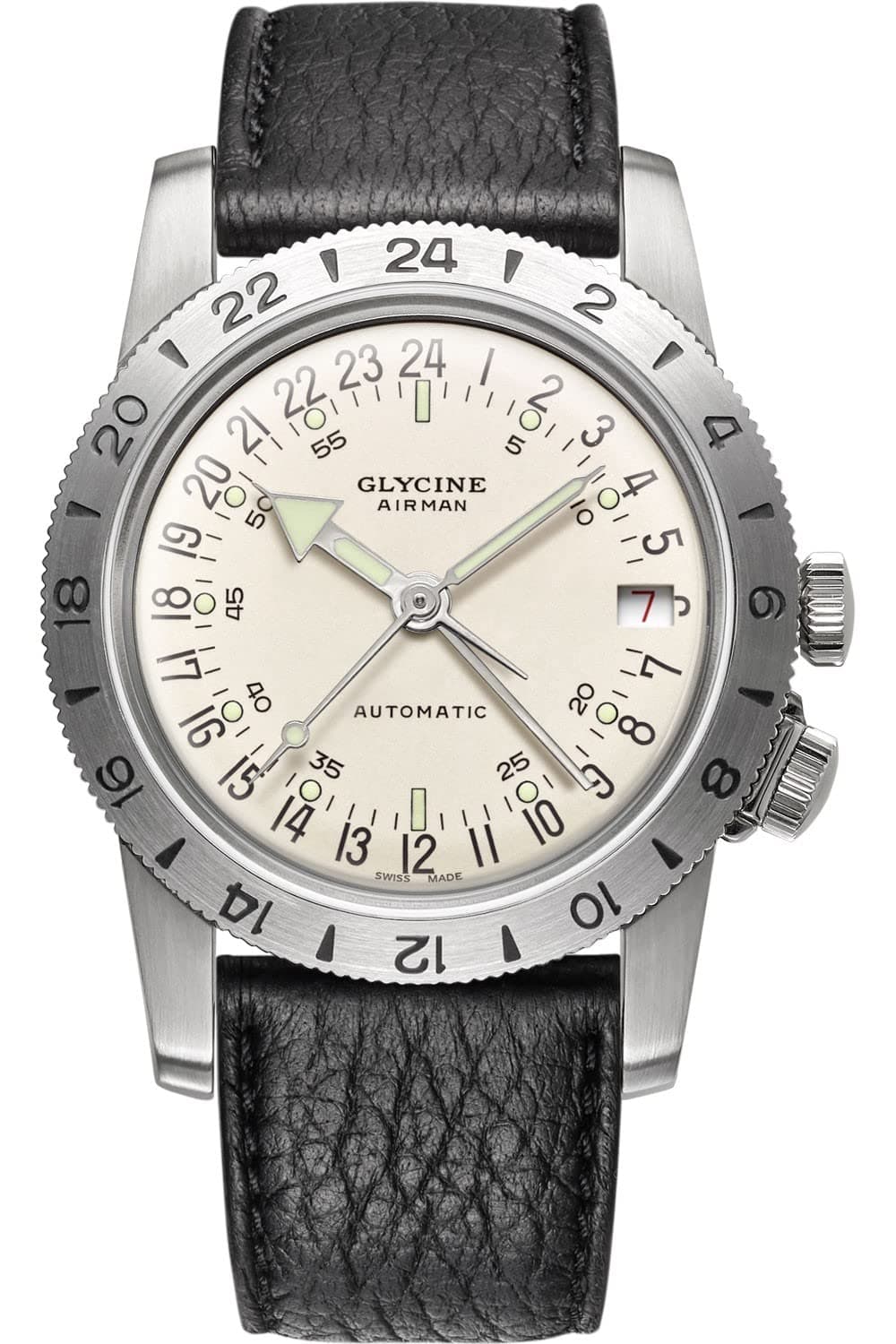 Glycine Airman Mens Analogue Automatic Watch with Leather Bracelet GL0160