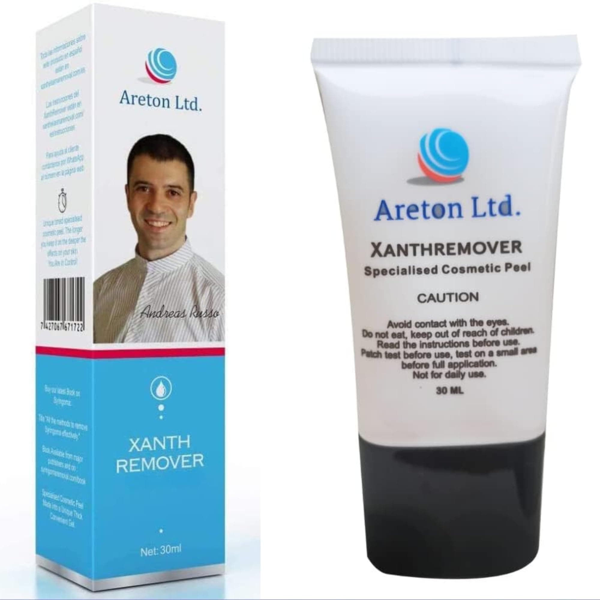 Areton XanthRemover 70 Glycolic Acid Peel Gel for Xanthelasma, Cosmetic Peel, Exfoliating, Skin Cleansing.