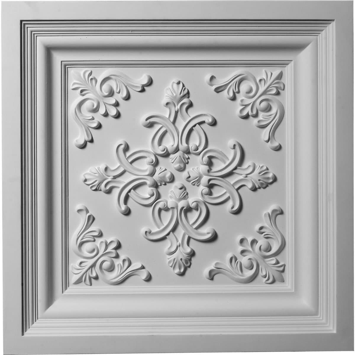 Ekena Millwork CT24X24KI 24-Inch W x 24-Inch H Kinsley Ceiling Tile