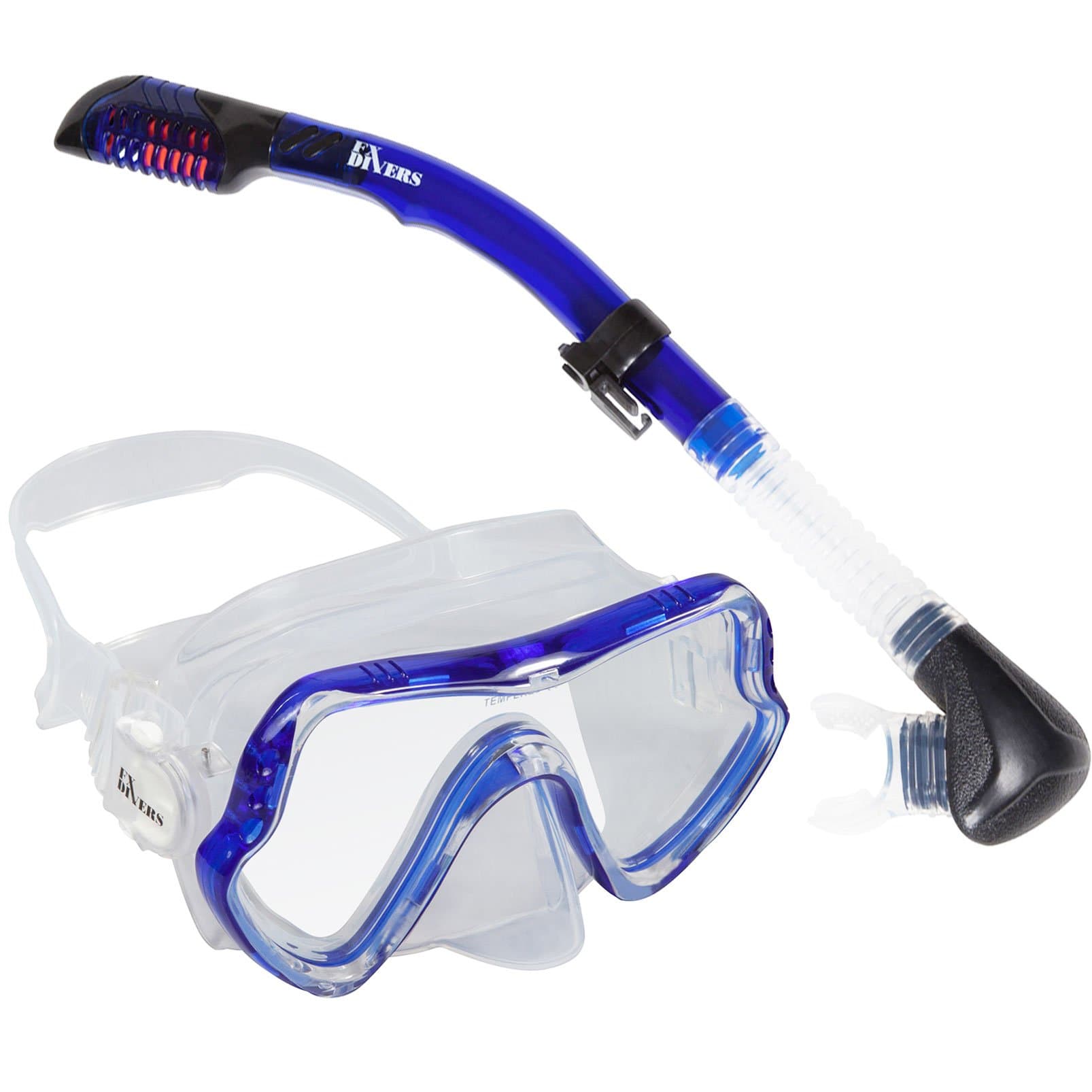 FX Divers Sea Scout Frameless Dive Mask and Dry Flex Easy Purge Snorkel
