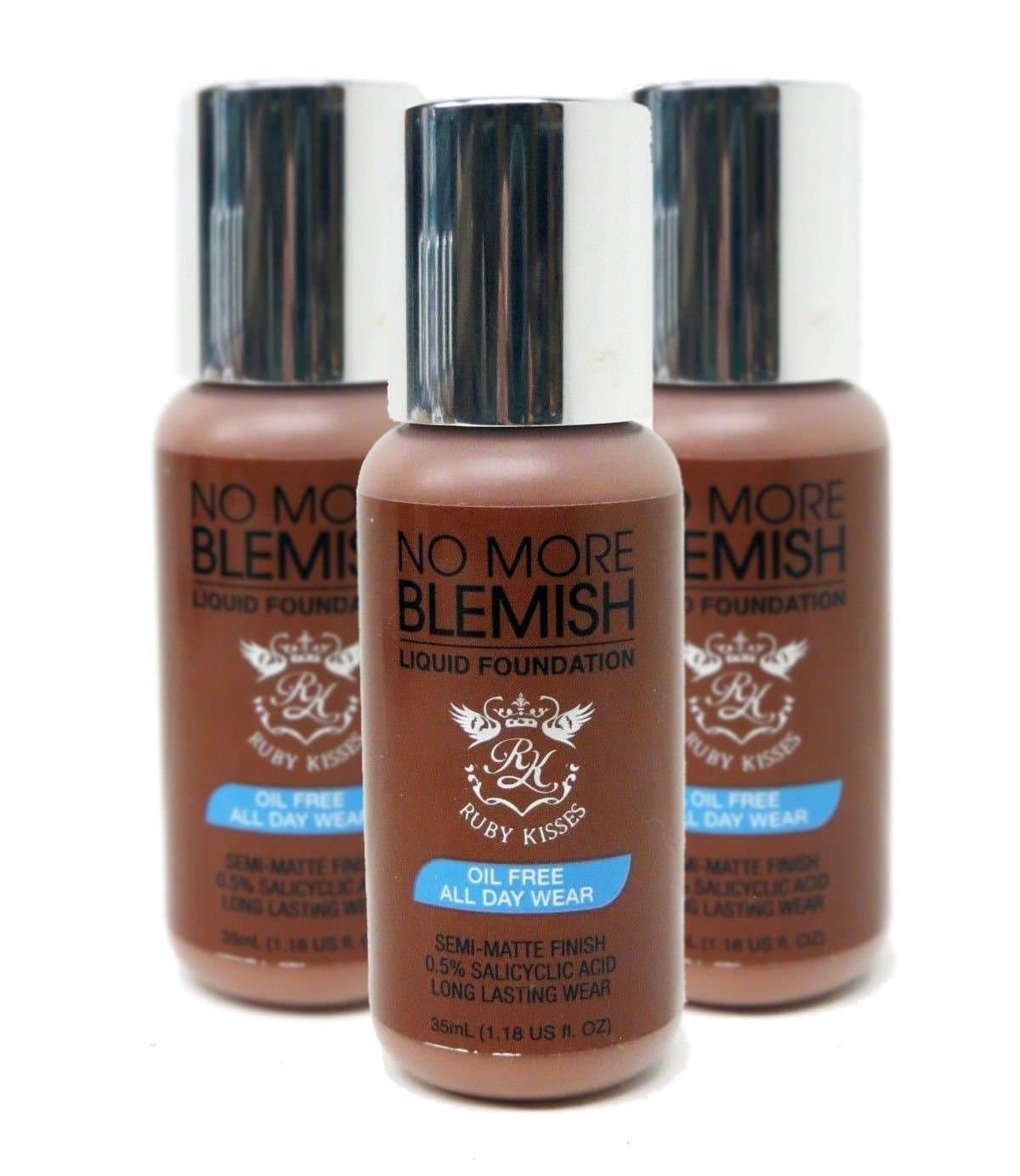 Ruby Kisses NO MORE BLEMISH Liquid Foundation Oil Free 1.18oz - BLF09 RICH BEIGE