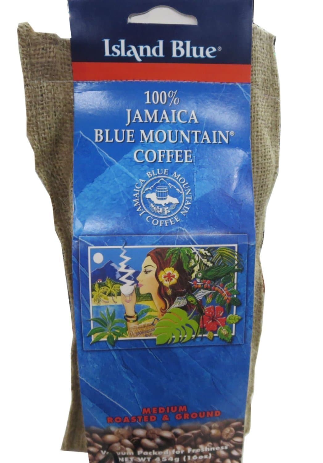100% Blue Mountain Ground Coffee - 3-16oz bags