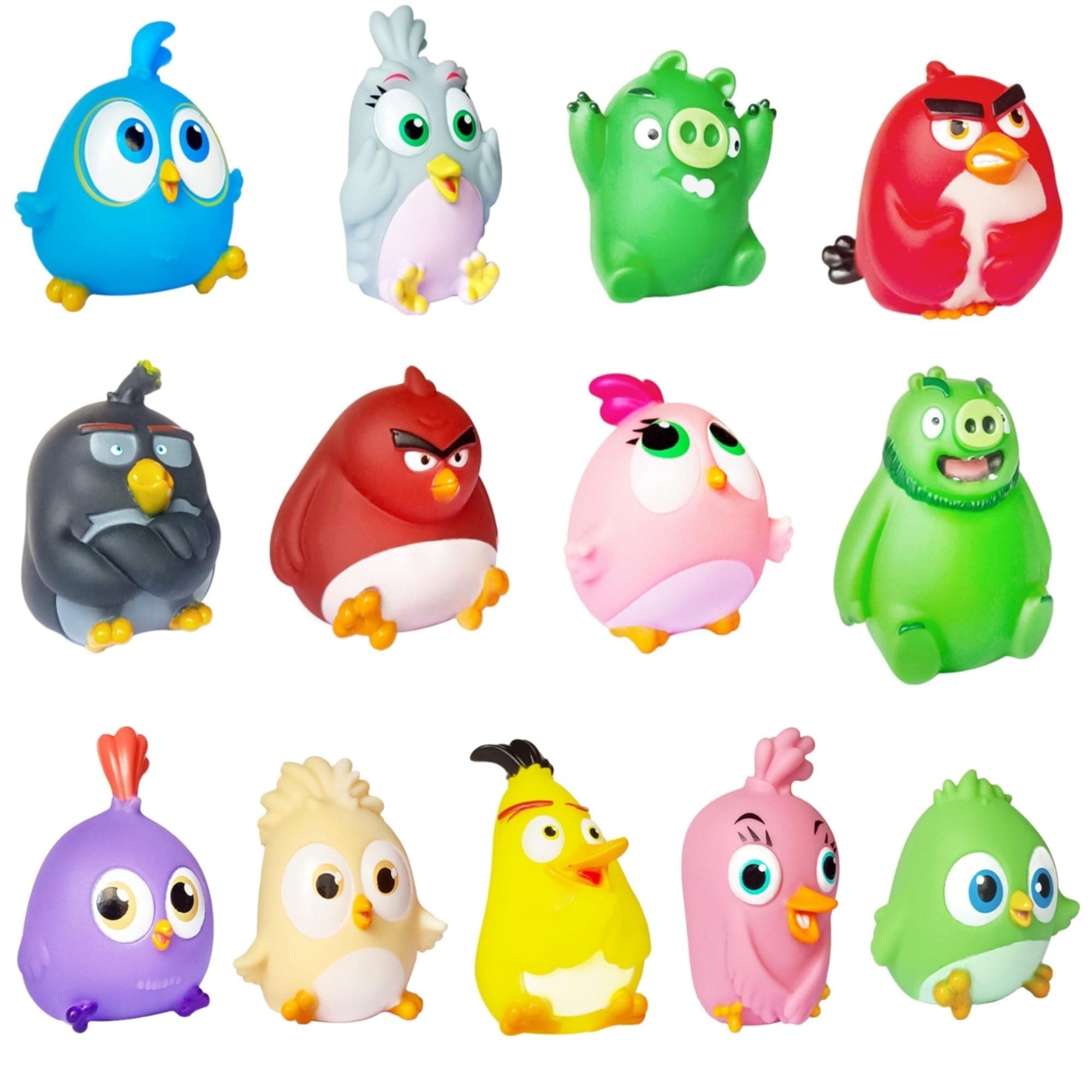 New Licensed Angry Birds Toy Collectable Action Figure Flock Pack 13 Playset Pig City Strike 2 Takedown Space Planet Movie Kids Games Boys Girls Red Bomb Gift Box Red, red