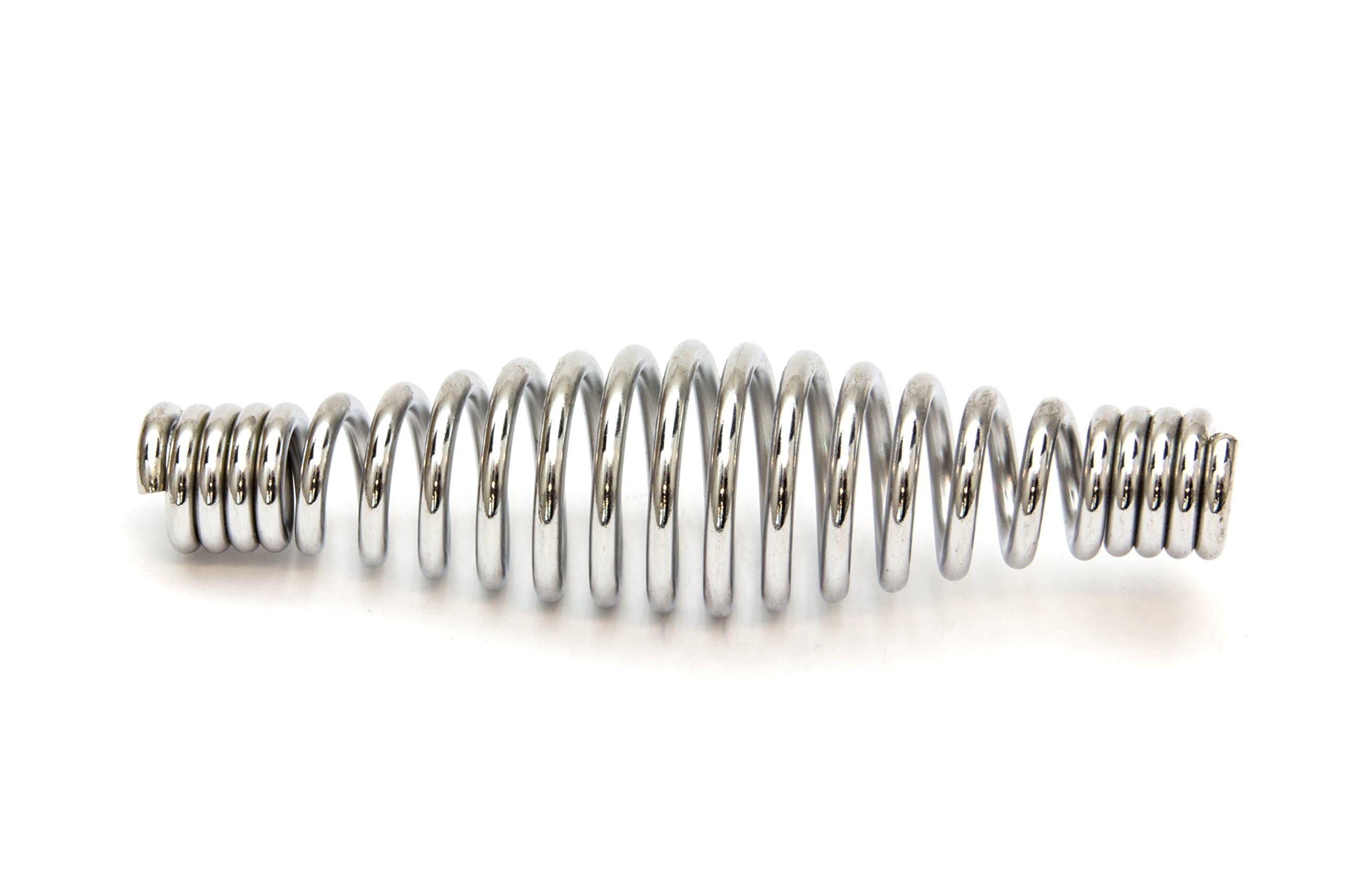 Spring Stove Handle, Chrome Finish, tapered at both ends. Max Diameter: 1-1/2", Length: 5-3/4", Fits 1/2" rod. For use with BBQ Grills, Smokers, Furnaces, Coal/ Wood/ Pellet Stoves, Boilers.