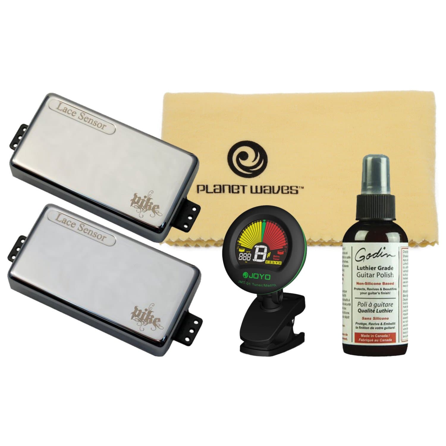 Lace Sensor 20671CH Matt Pike Dirty Heshers Humbucker Pickup Set (Chrome) w/Poli