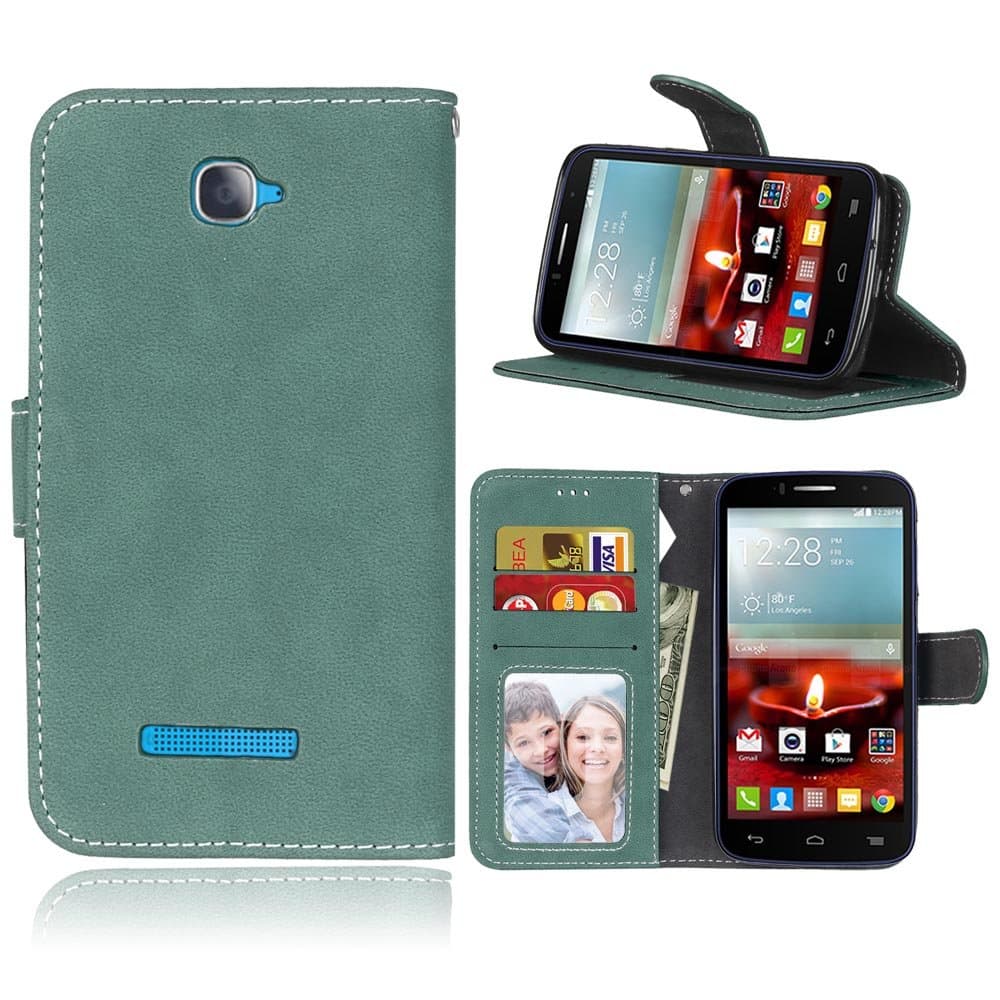 BONROY Case,Alcatel One Touch Pop C7 Flip Leather Case, Shockproof Bumper Cover and Premium Wallet Case for Alcatel One Touch Pop C7