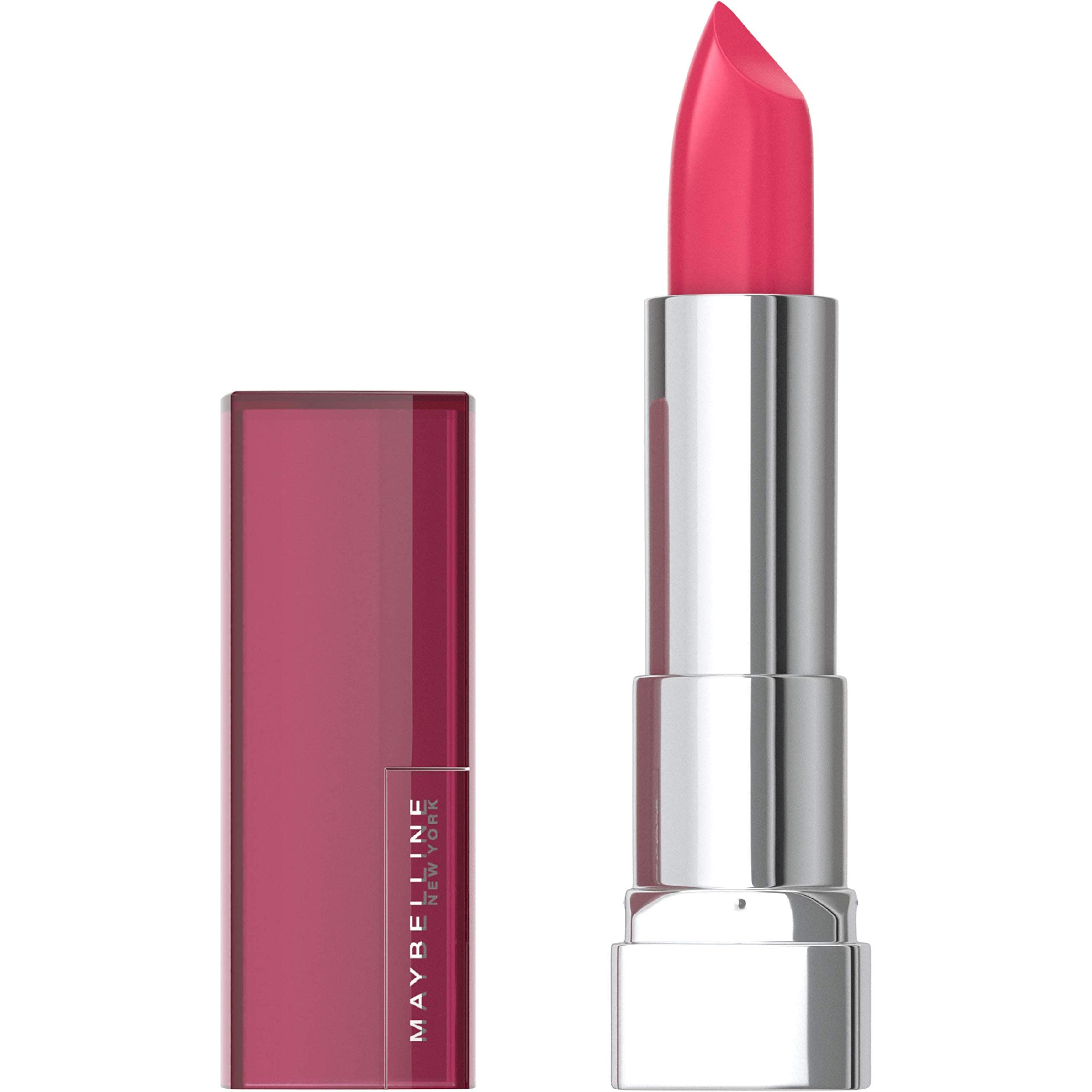 Maybelline New York Colors Sensational Pink Lipstick, Satin Lipstick, Pink & Proper, 0.15 Oz