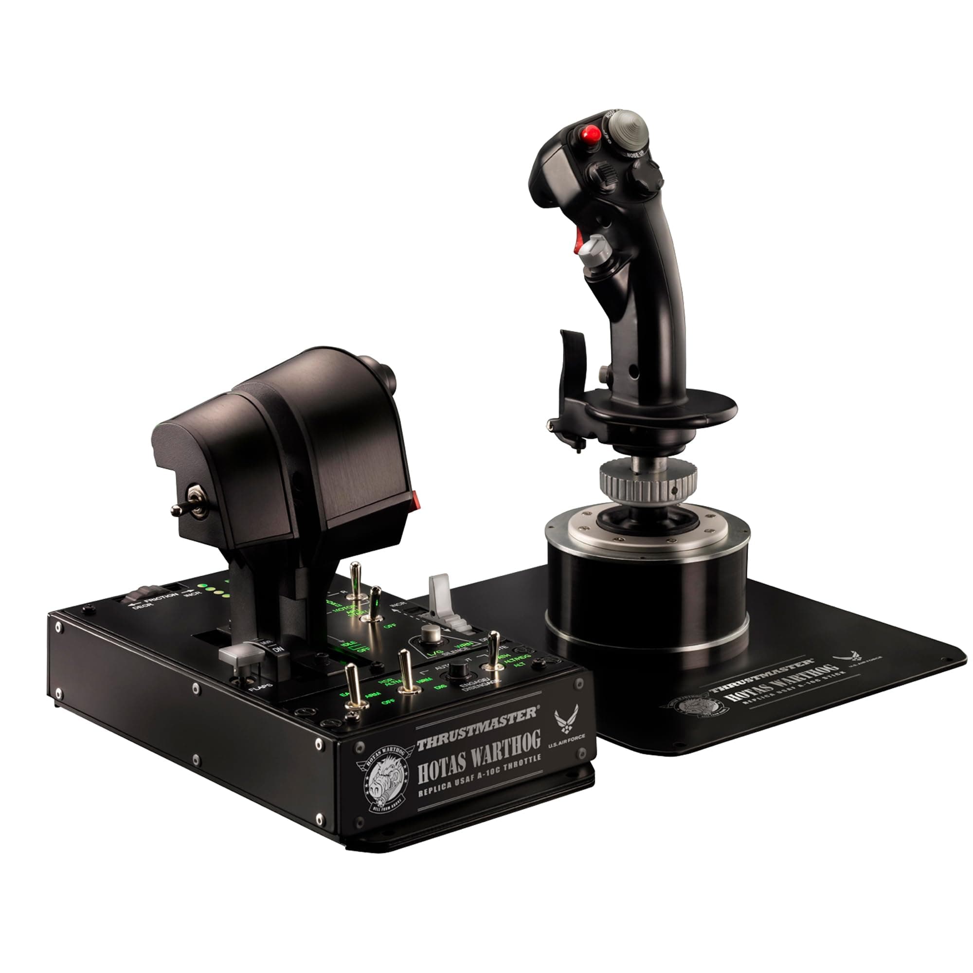 Thrustmaster HOTAS Warthog Flight Stick and Throttle – Metal Dual Throttle System, Official Replica of the U.S Air Force A-10C Aircraft Controls, Precision Flight Simulator Controller for PC