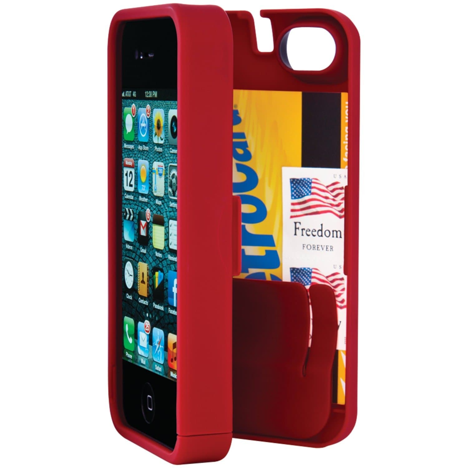 eyn Wallet/Storage case for Apple iPhone 4/4s (Red)