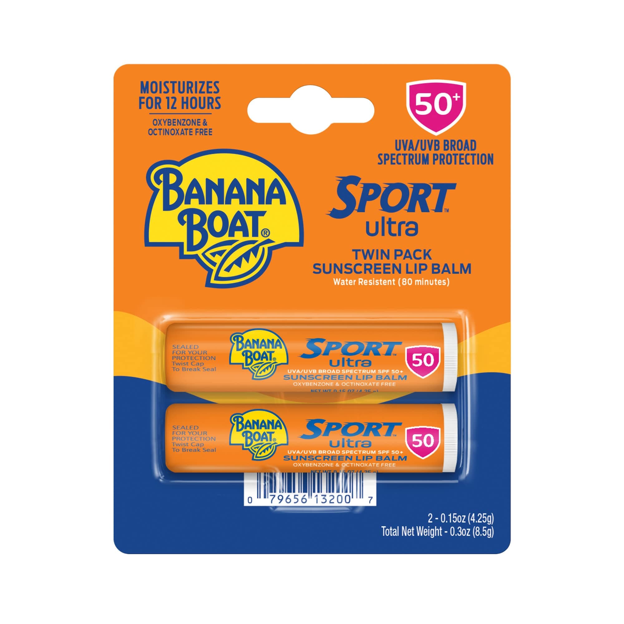 Banana Boat Spf#50+ Sport Ultra Lip Balm - Twin Pack