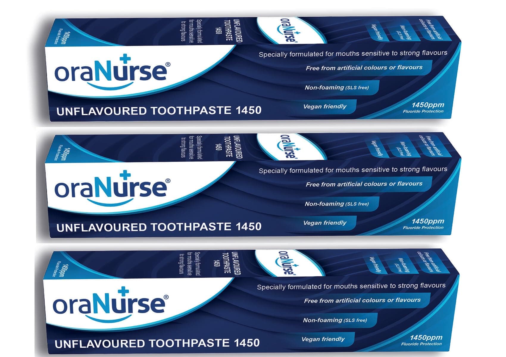3 Pack Oranurse 50ml Unflavoured Toothpaste by Oranurse